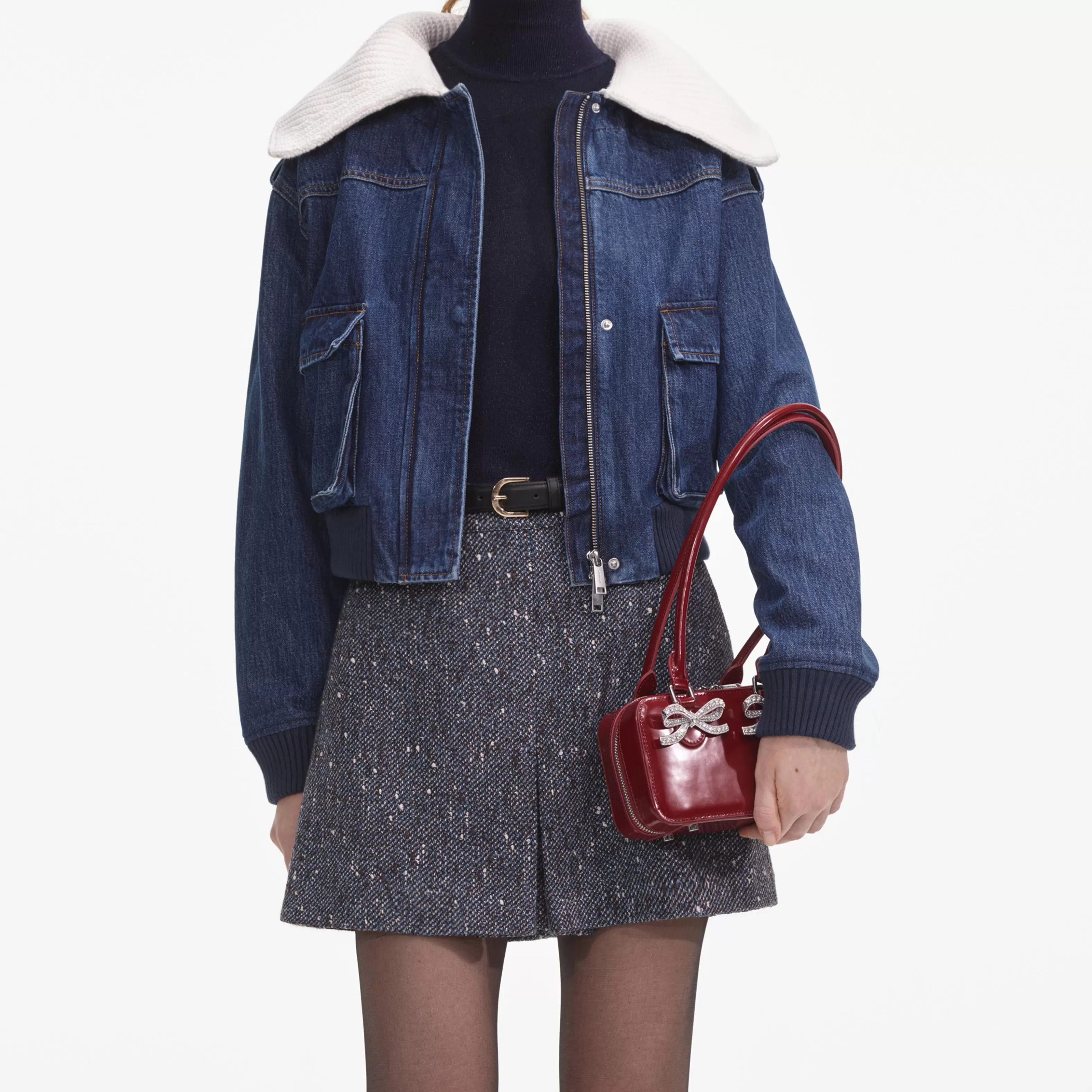 denim_knit_collar_jacket_9680.webp New Knit Collar Jacket Denim | Outerwear