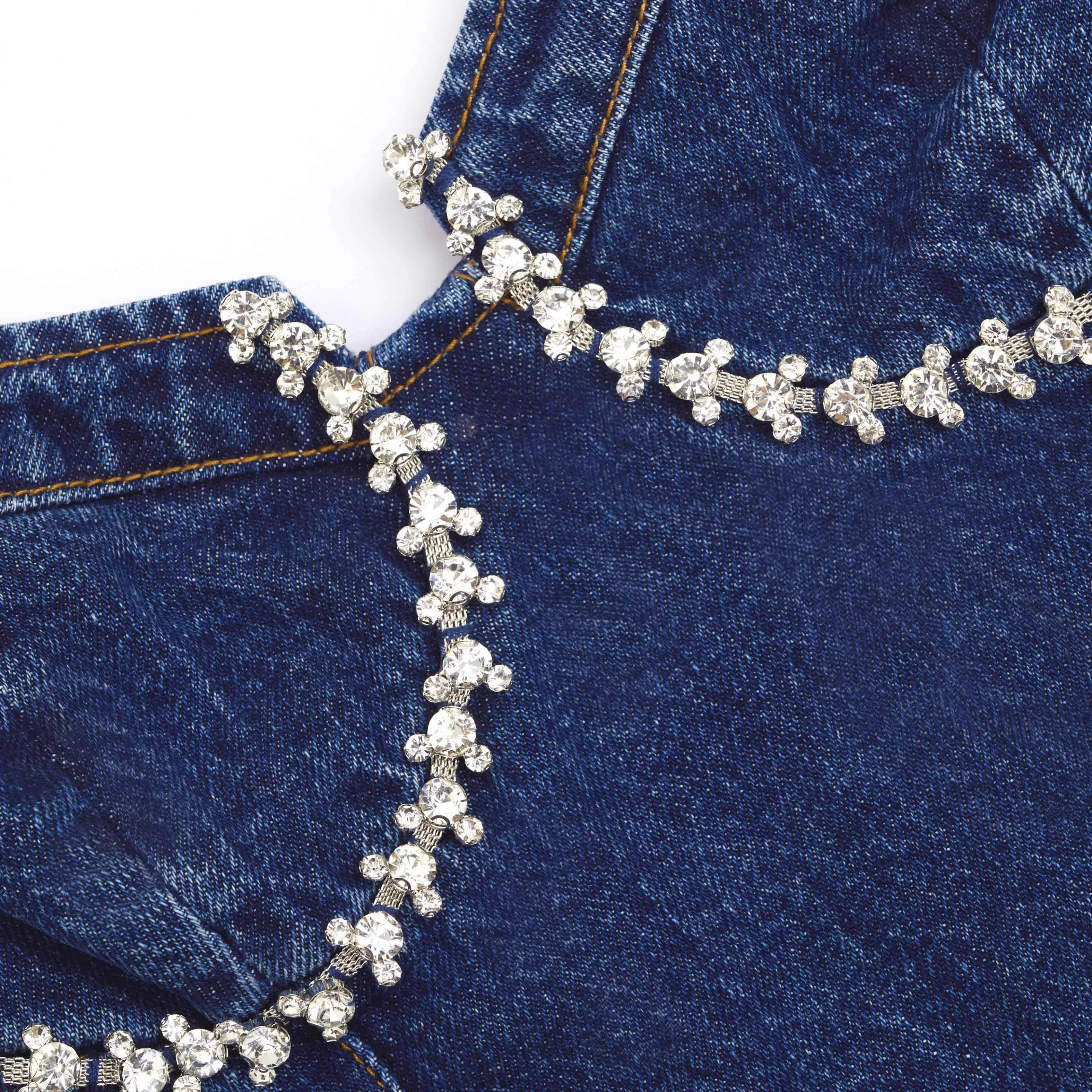 diamante_denim_mini_dress_7775.webp Cheap Denim Mini Dress Dresses | Denim