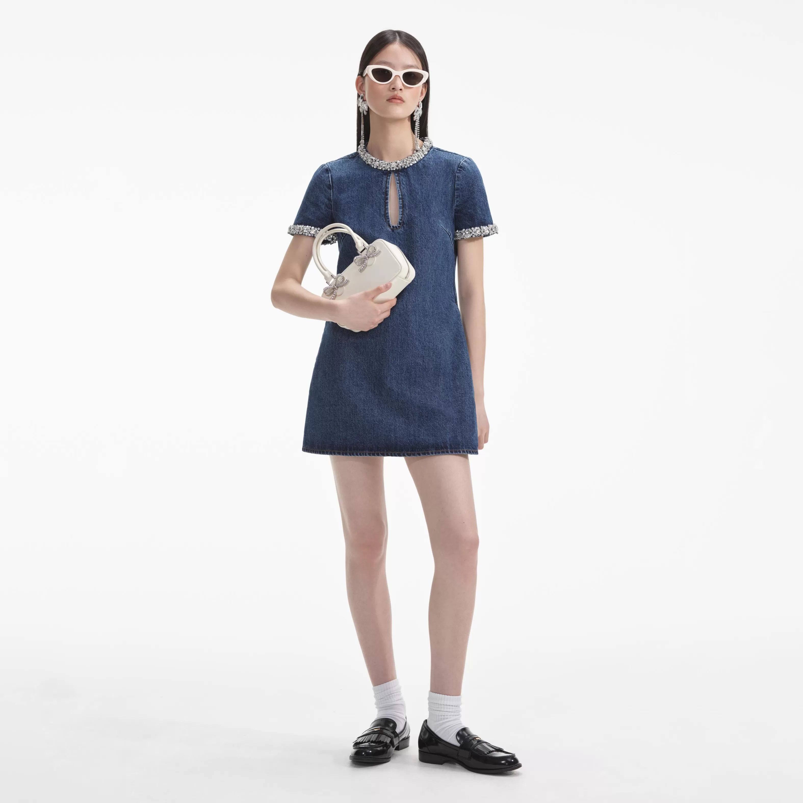 embellished_denim_mini_dress_7707.webp Store Denim Mini Dress Dresses | Denim