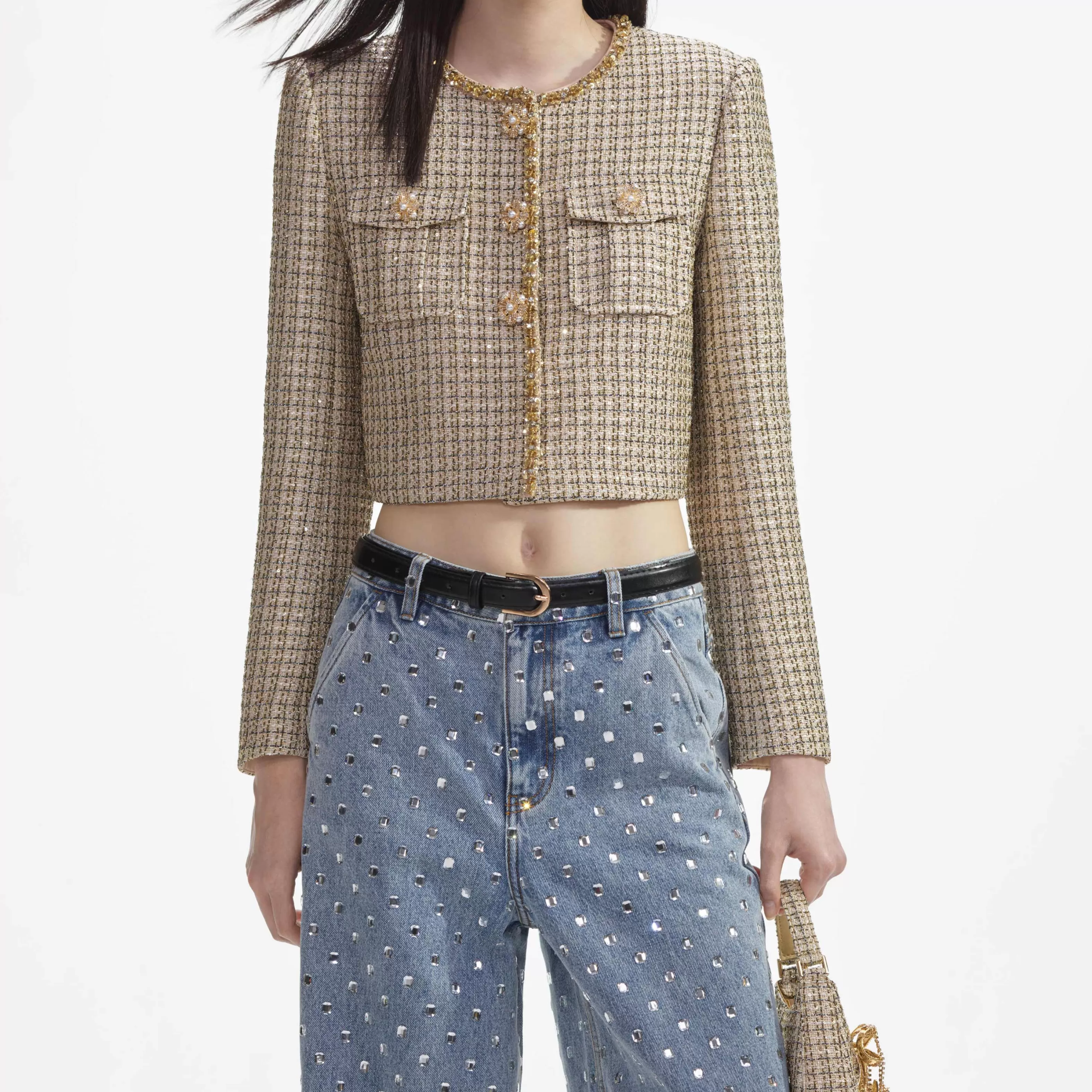 gold_boucle_cropped_jacket_9535.webp Online Boucle Cropped Jacket Co-ords | Outerwear