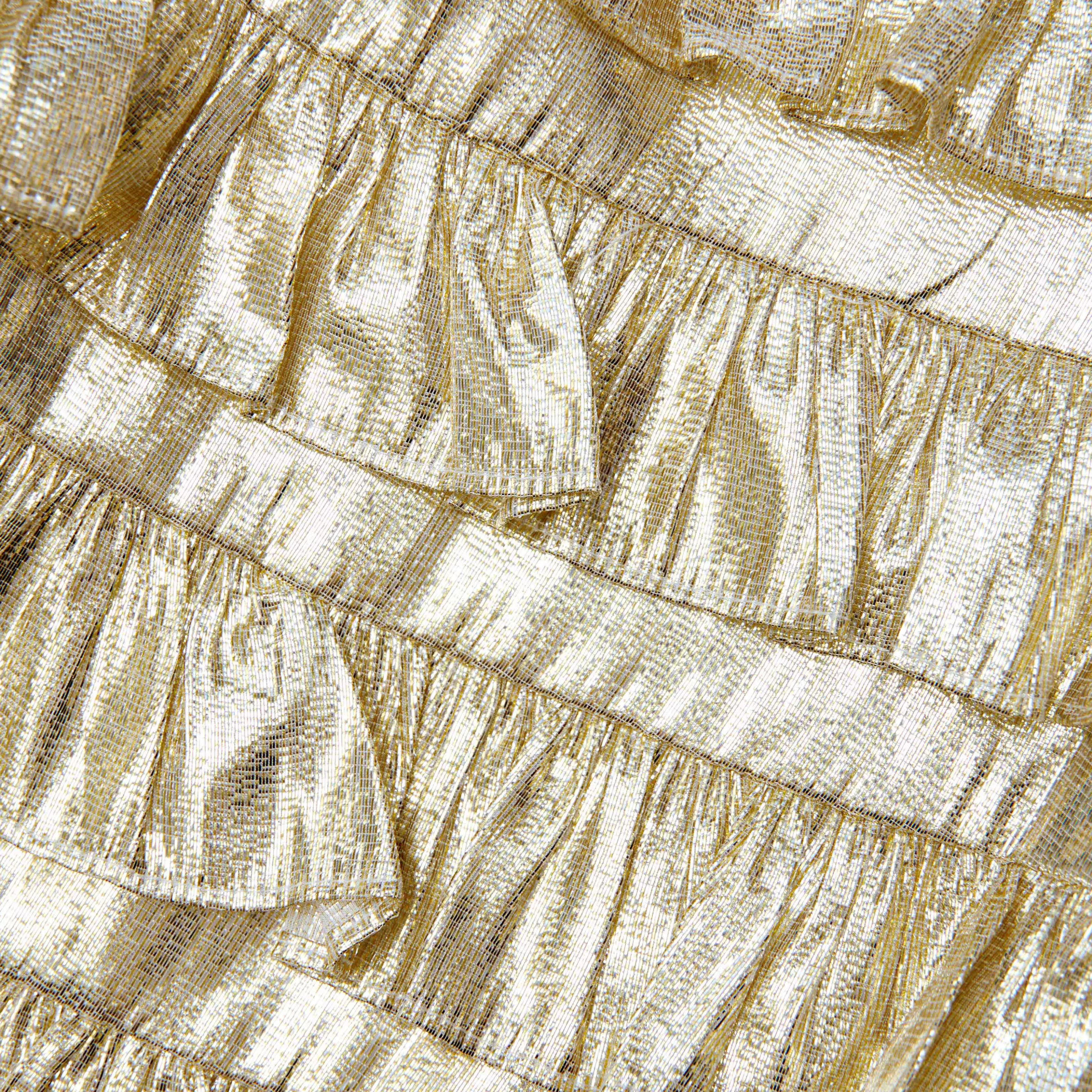 gold_metallic_frill_dress_11901.webp Store Metallic Frill Dress Kids Kids