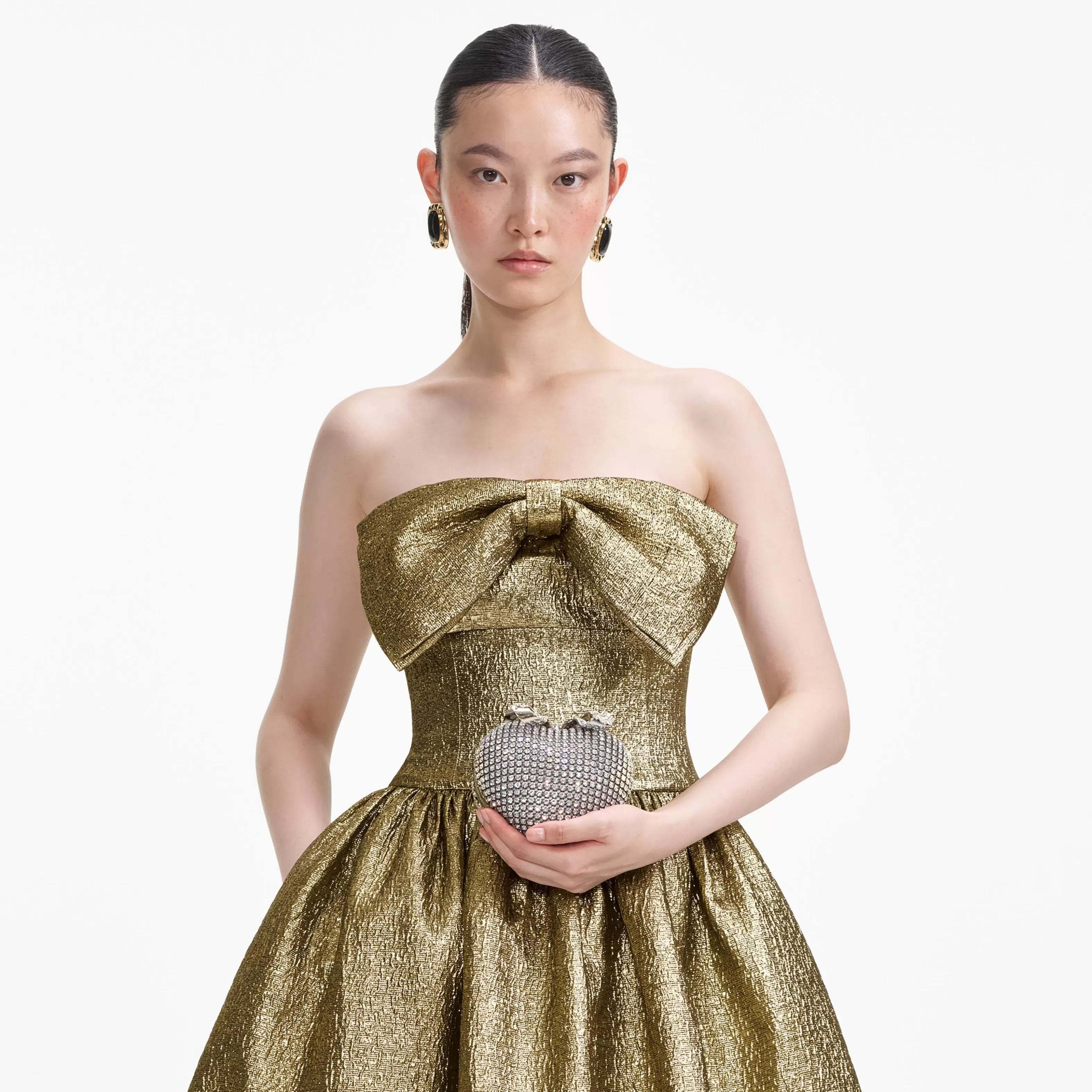 gold_metallic_jacquard_midi_dress_8473.webp Outlet Metallic Jacquard Midi Dress Dresses | Exclusives