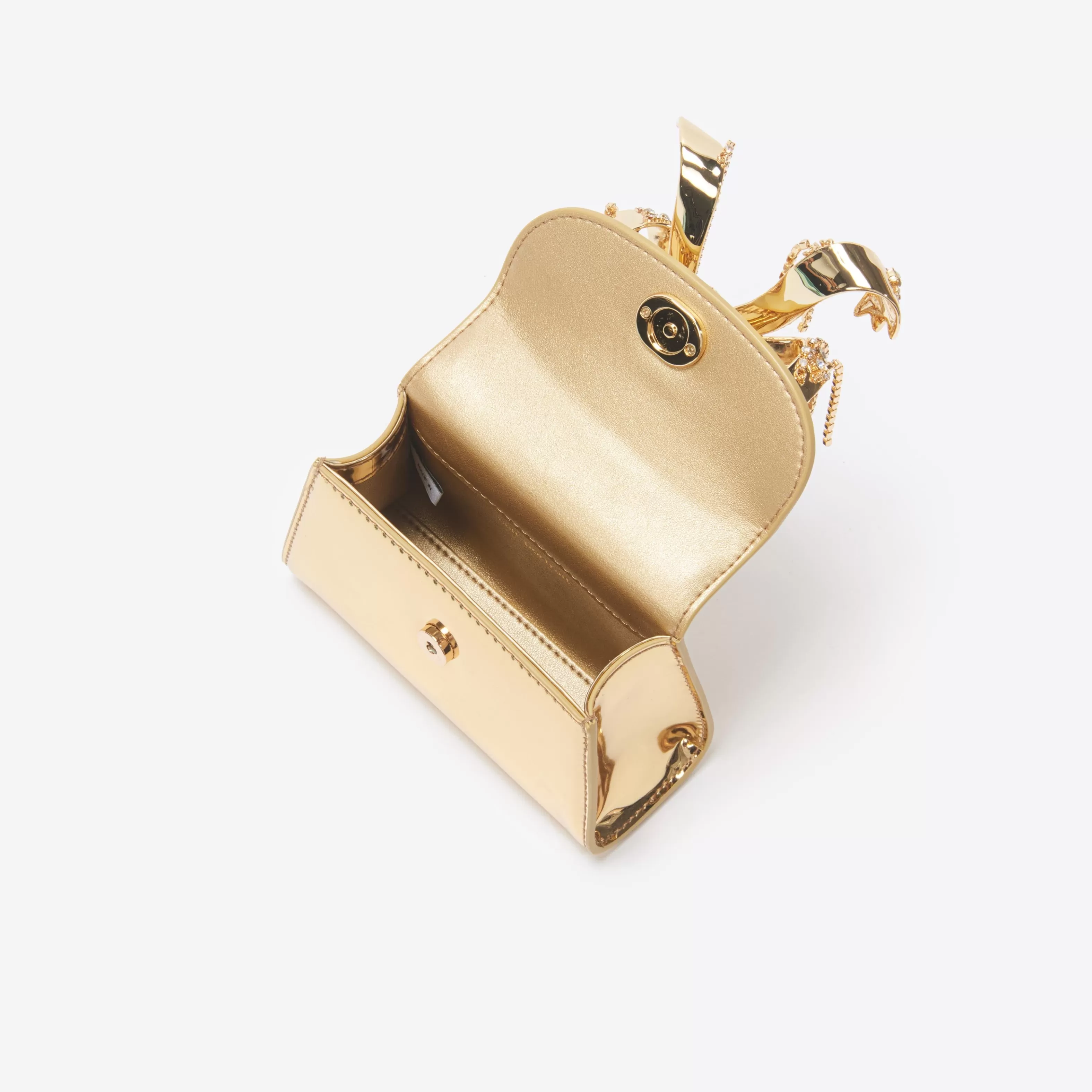 gold_metallic_micro_bow_bag_11684.webp Cheap Metallic Micro Bow Bag Handbags