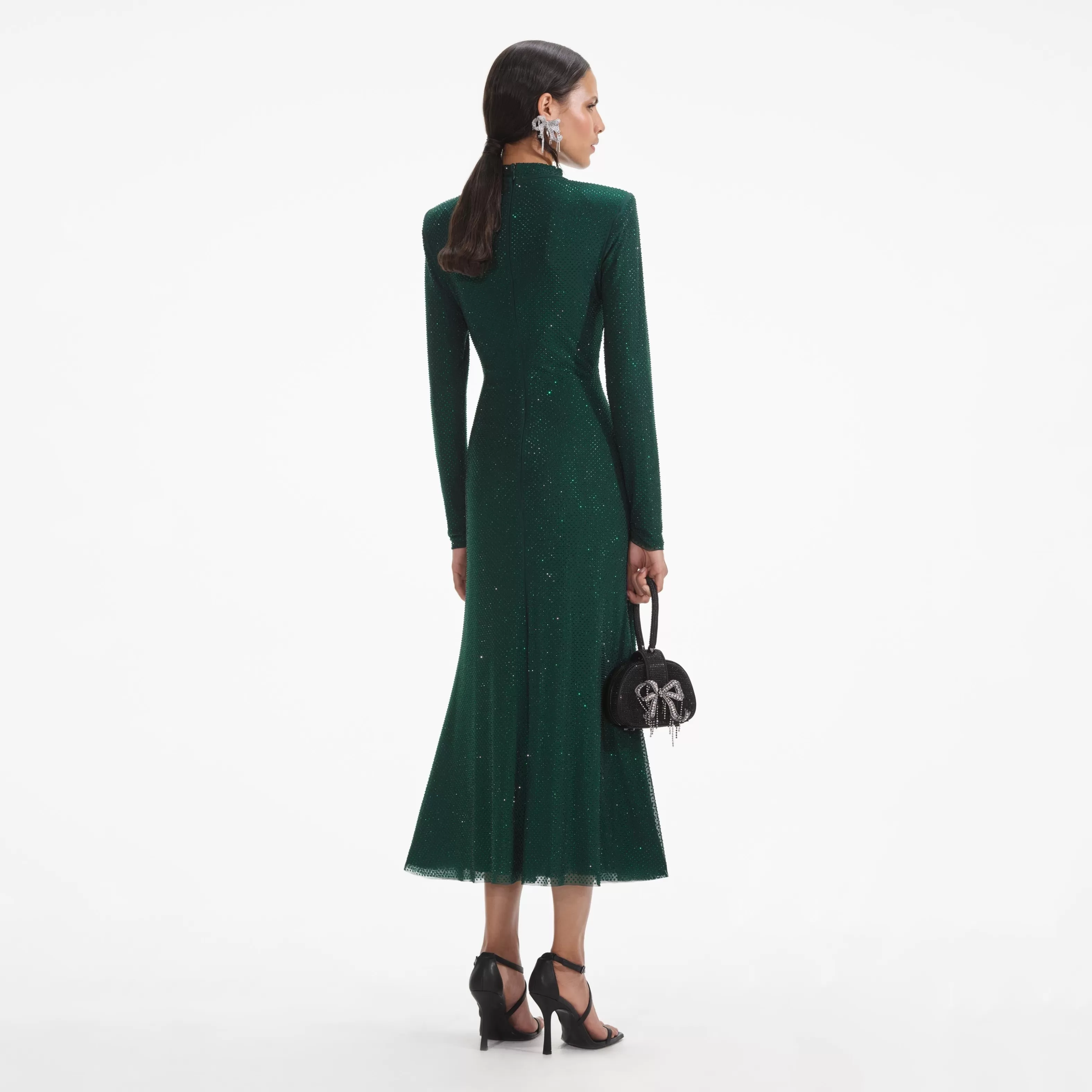 green_rhinestone_mesh_midi_dress_8089.webp Discount Rhinestone Mesh Midi Dress Dresses | Icons
