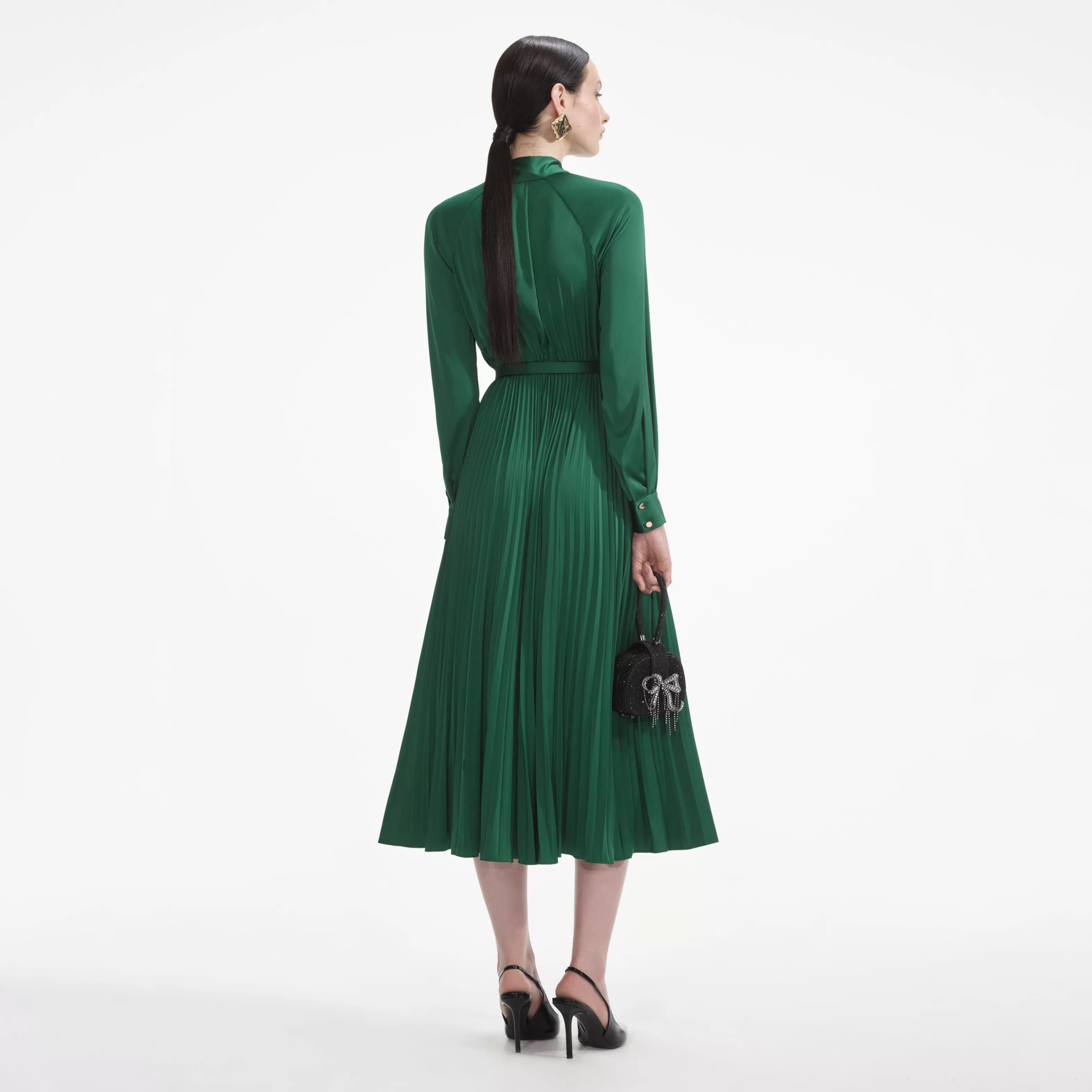 green_satin_midi_dress_7489.webp Outlet Satin Midi Dress Dresses | Exclusives