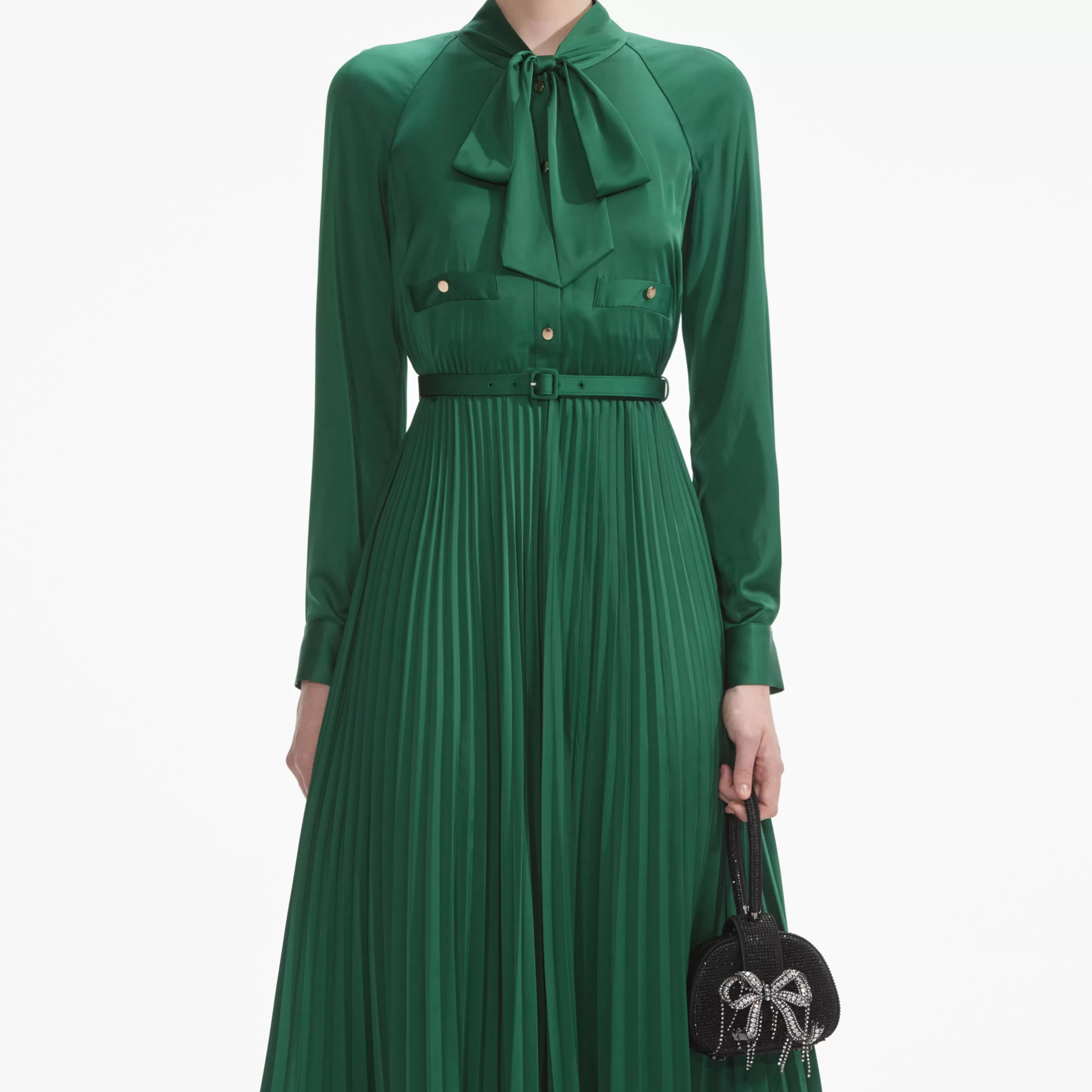 green_satin_midi_dress_7491.webp Outlet Satin Midi Dress Dresses | Exclusives