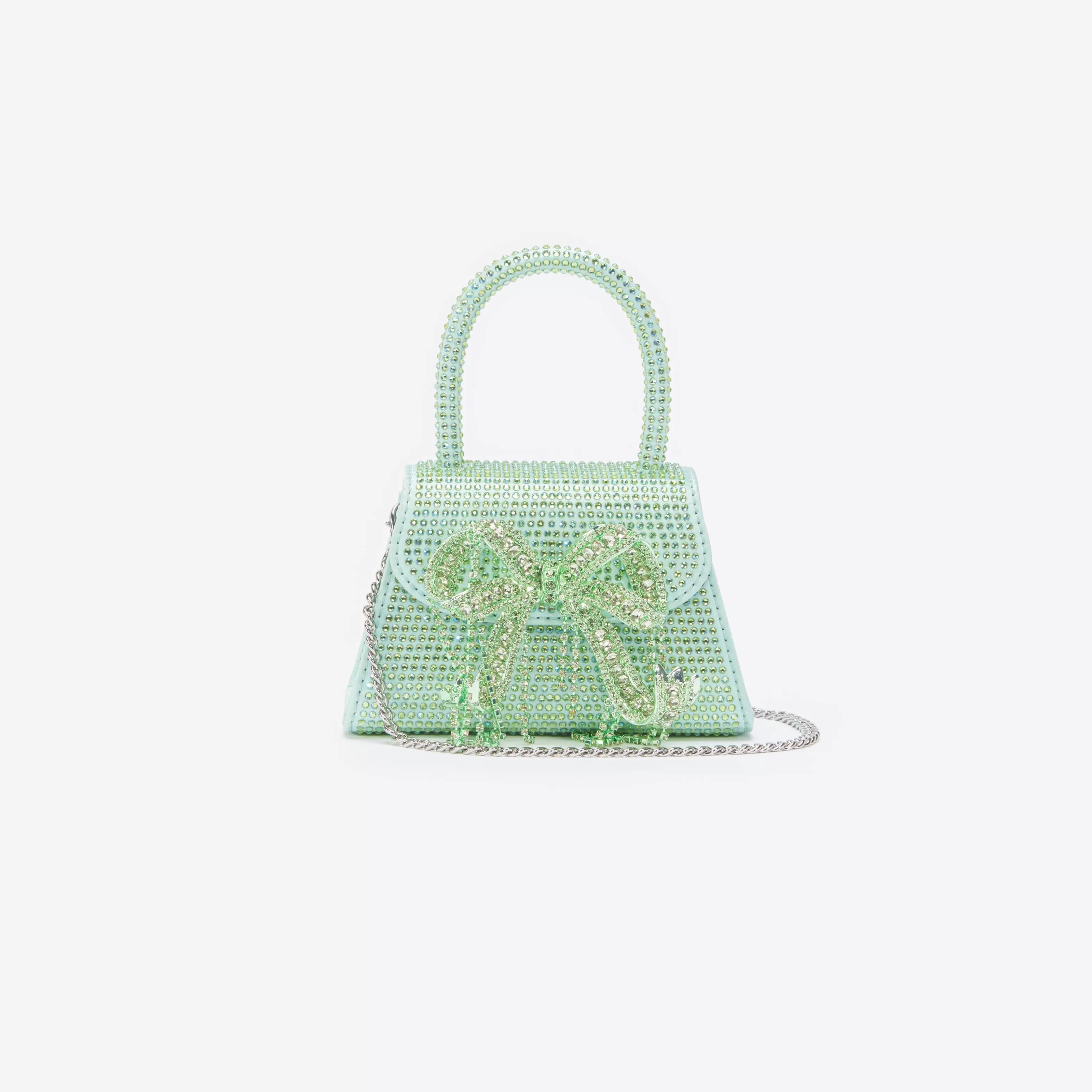 green_satin_rhinestone_micro_bow_bag_11728.webp Store Satin Rhinestone Micro Bow Bag Handbags