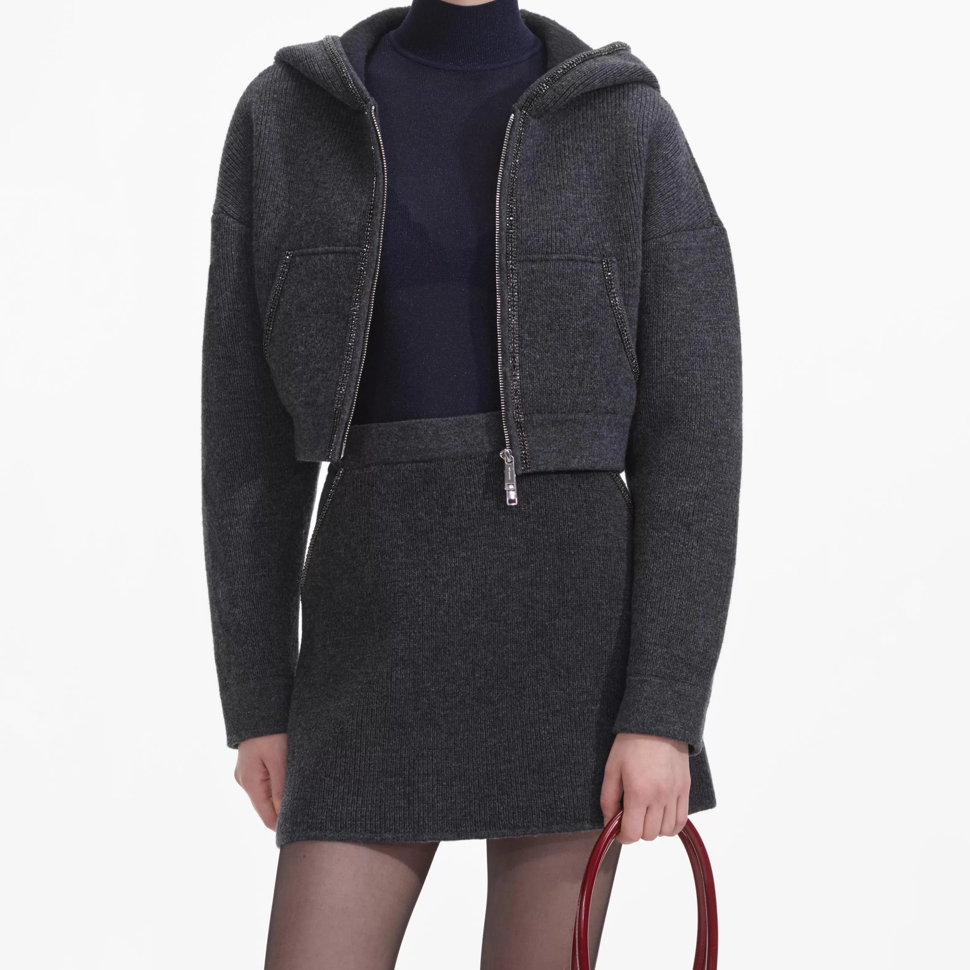 grey_knit_mini_skirt_8989.webp Fashion Knit Mini Skirt Knitwear | Co-ords