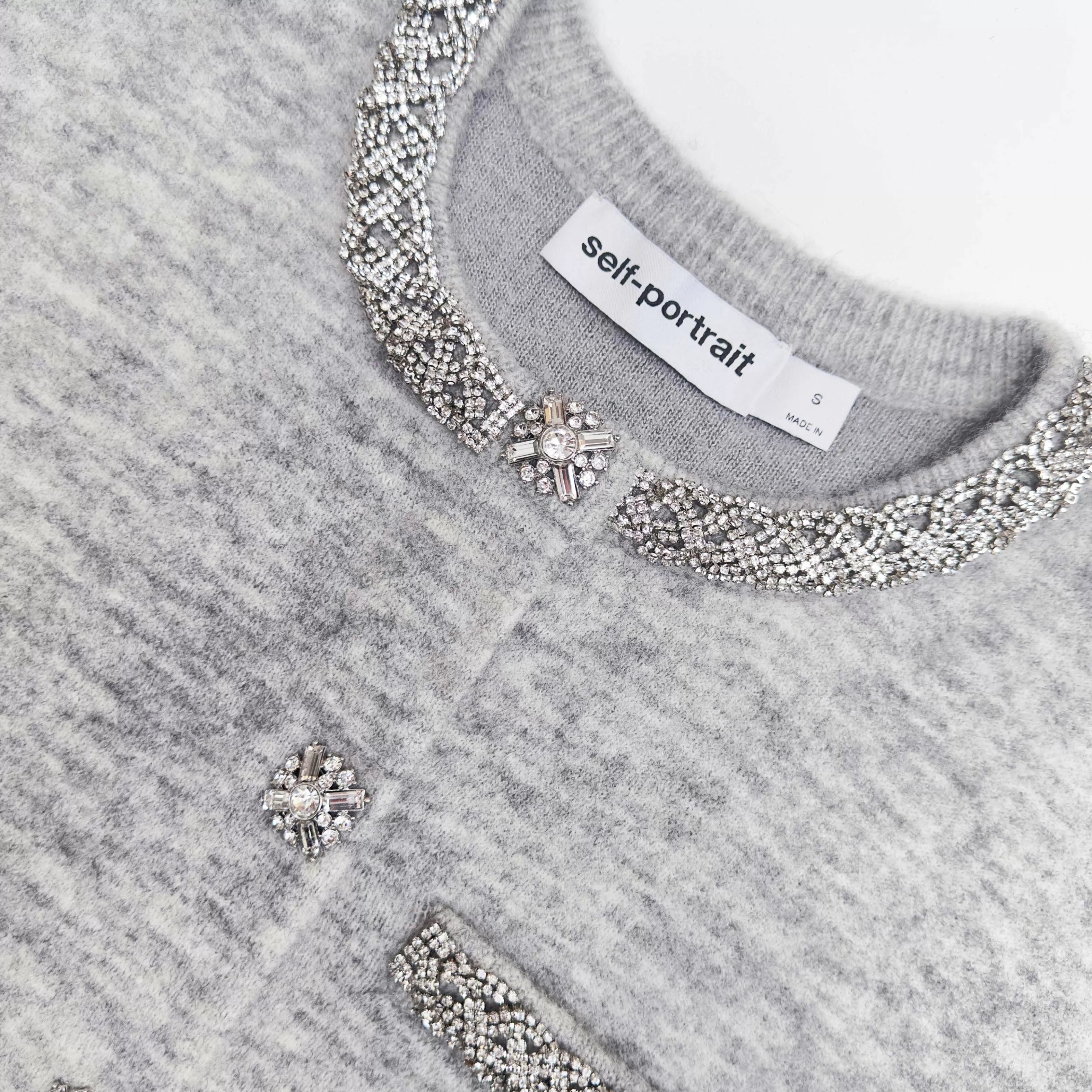 grey_melange_cardigan_9198.webp Sale Melange Cardigan Knitwear | Tops