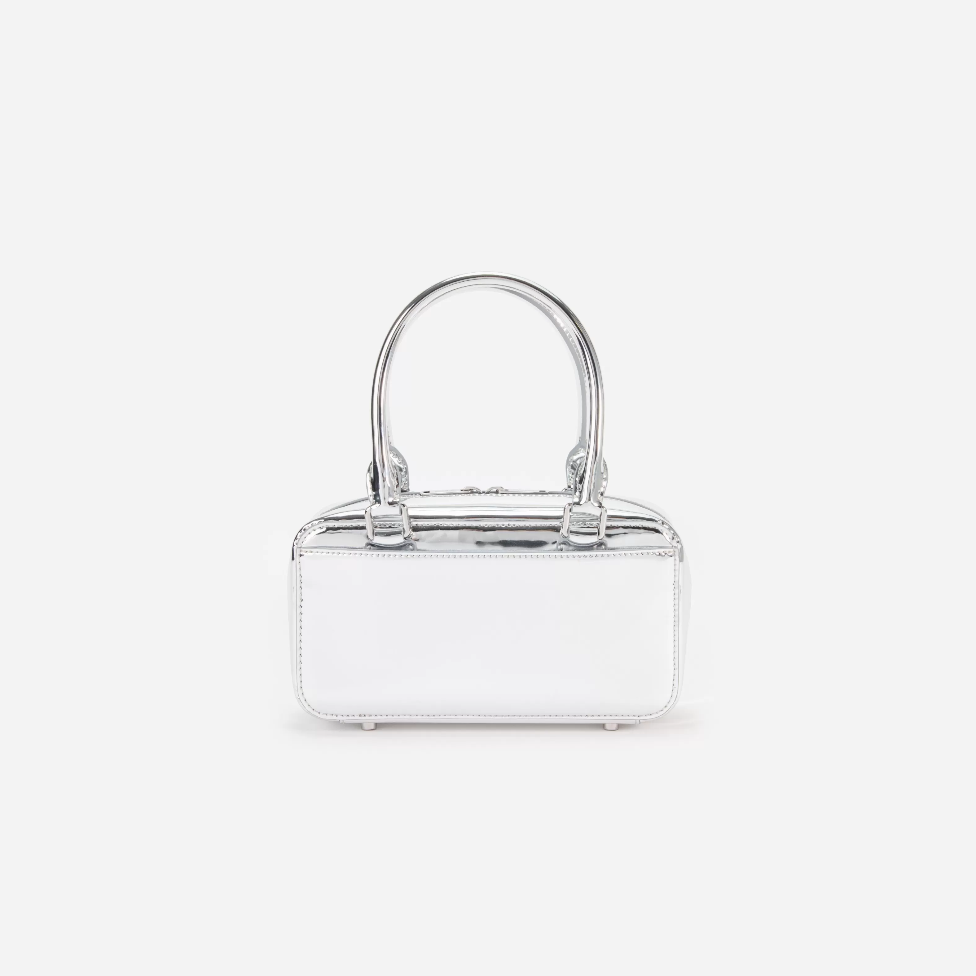 metallic_silver_leather_mini_tote_bag_11109.webp Outlet Silver Leather Mini Tote Bag Handbags