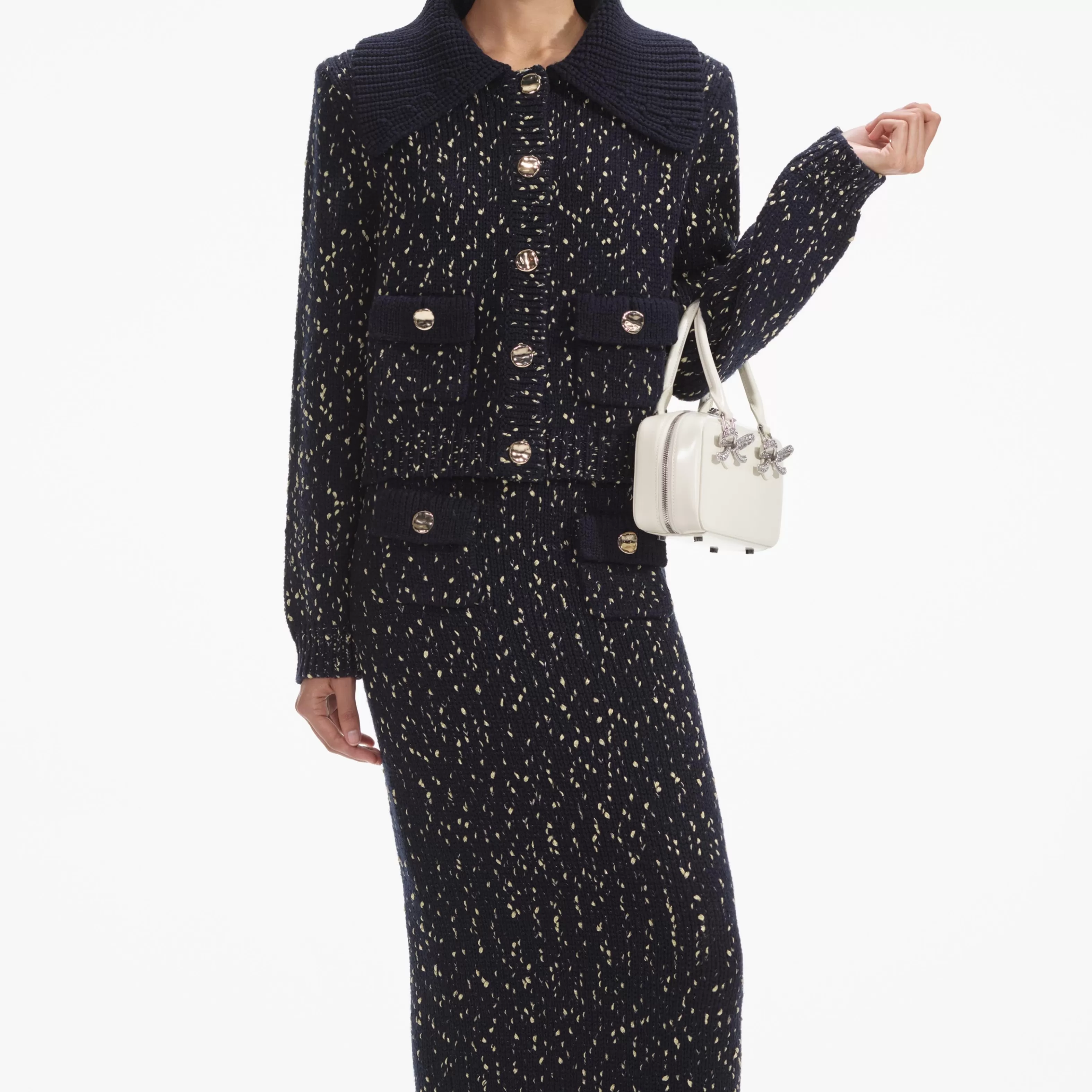 navy_metallic_merino_knit_midi_skirt_9478.webp Hot Metallic Merino Knit Midi Skirt Co-ords | Bottoms