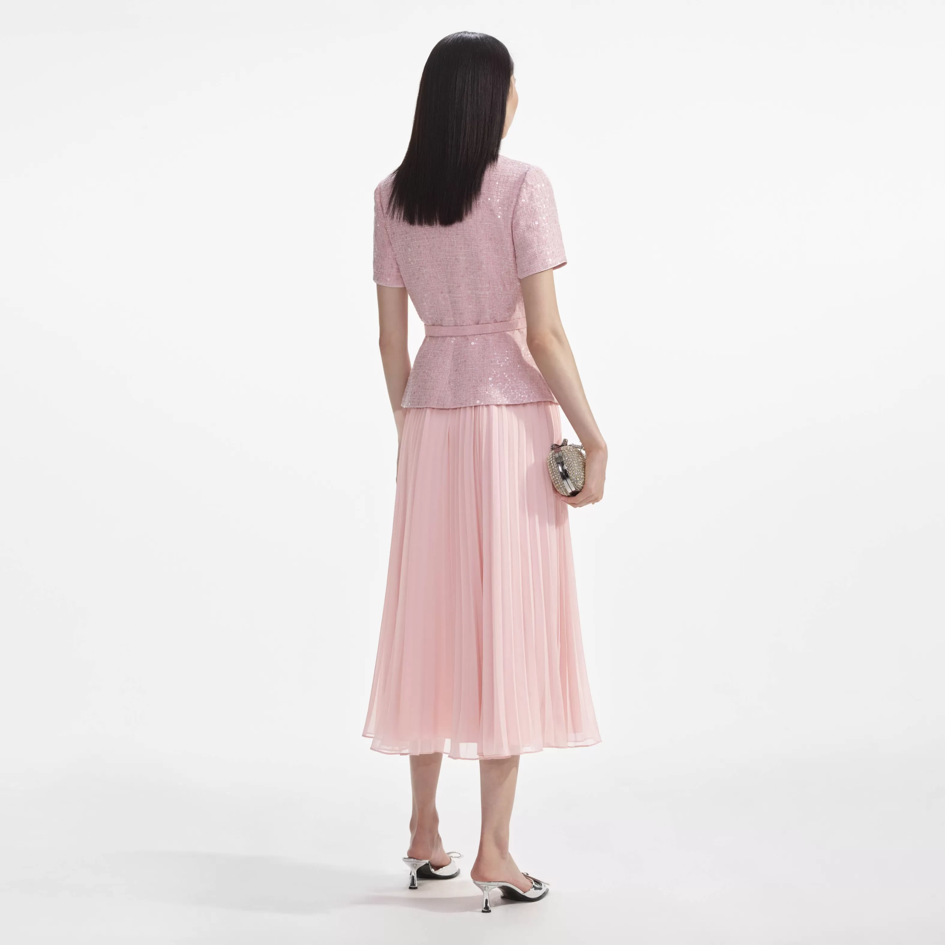pink_boucle_midi_dress_7523.webp Store Boucle Midi Dress Dresses | Icons
