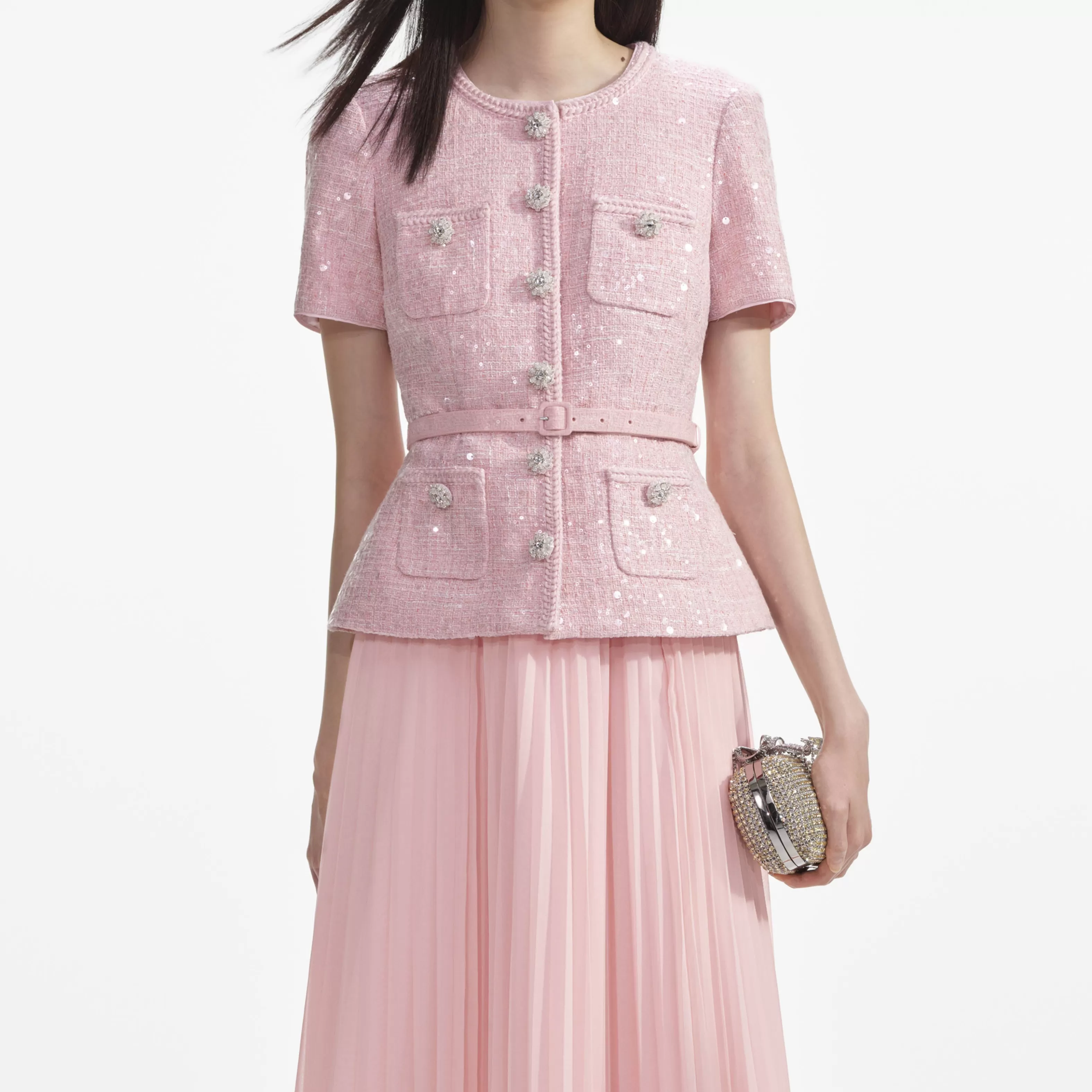pink_boucle_midi_dress_7524.webp Store Boucle Midi Dress Dresses | Icons