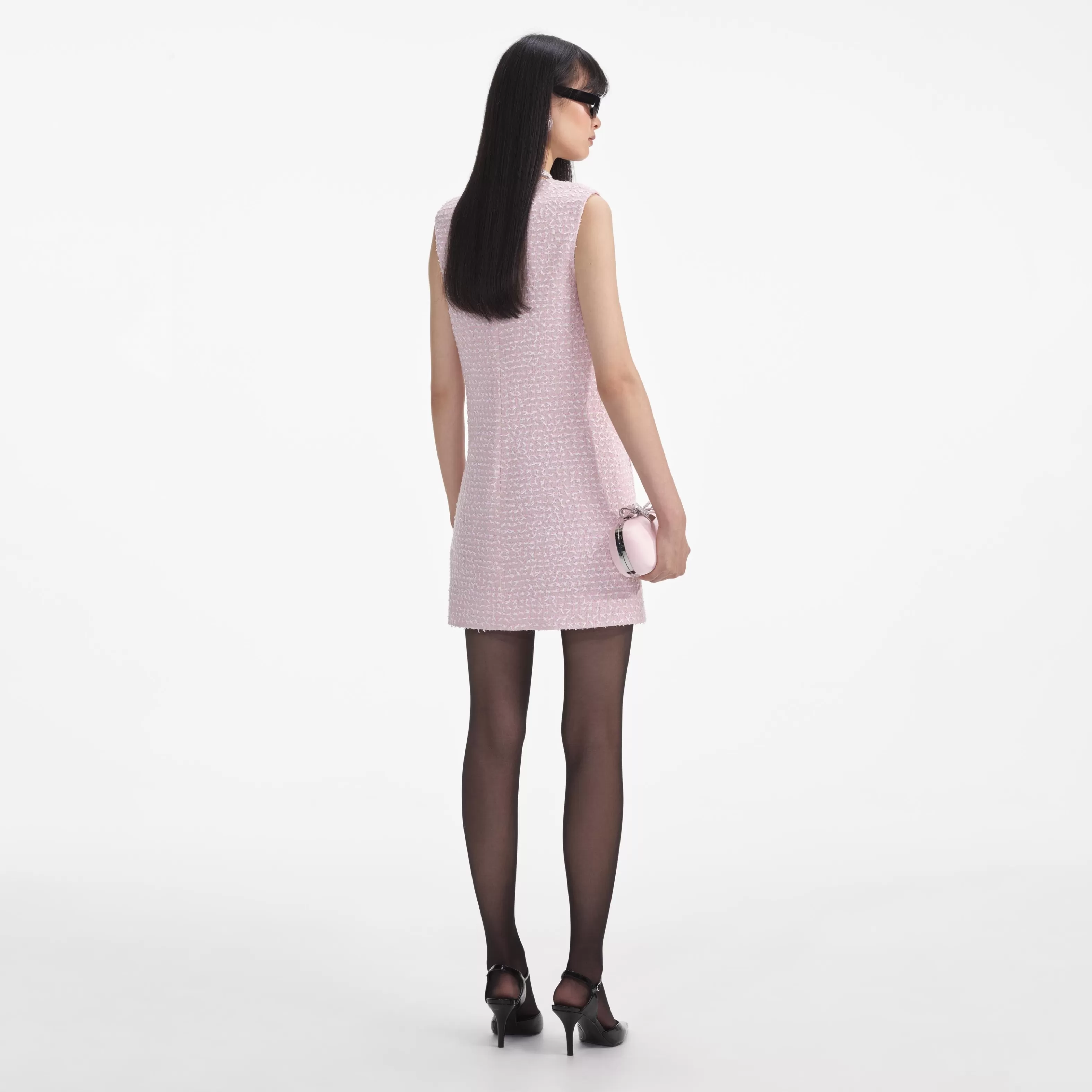 pink_boucle_pearl_trim_mini_dress_6599.webp Cheap Boucle Pearl Trim Mini Dress Dresses | Co-ords