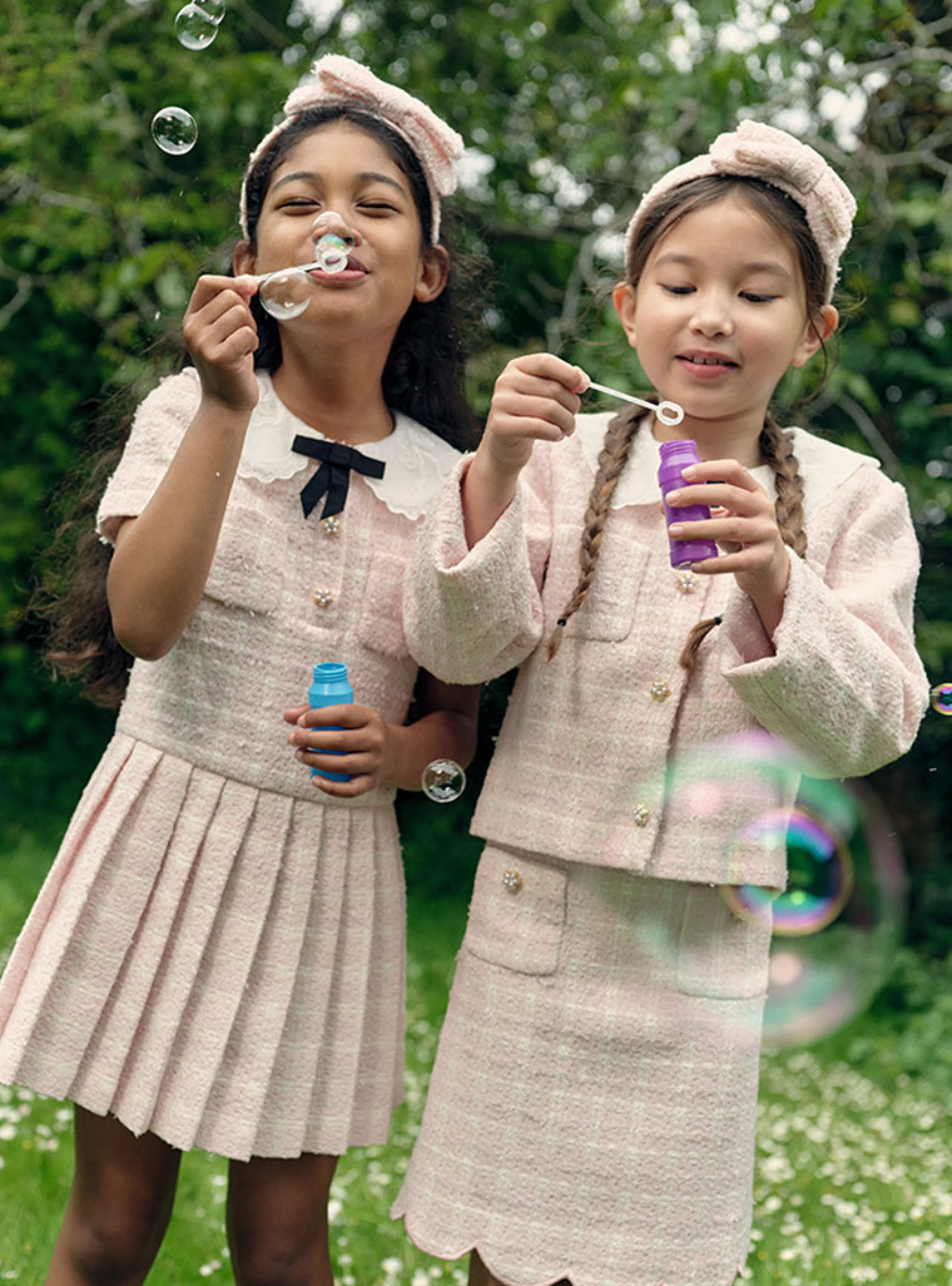 pink_check_boucle_mini_dress_12159.webp Outlet Check Boucle Mini Dress Kids Kids