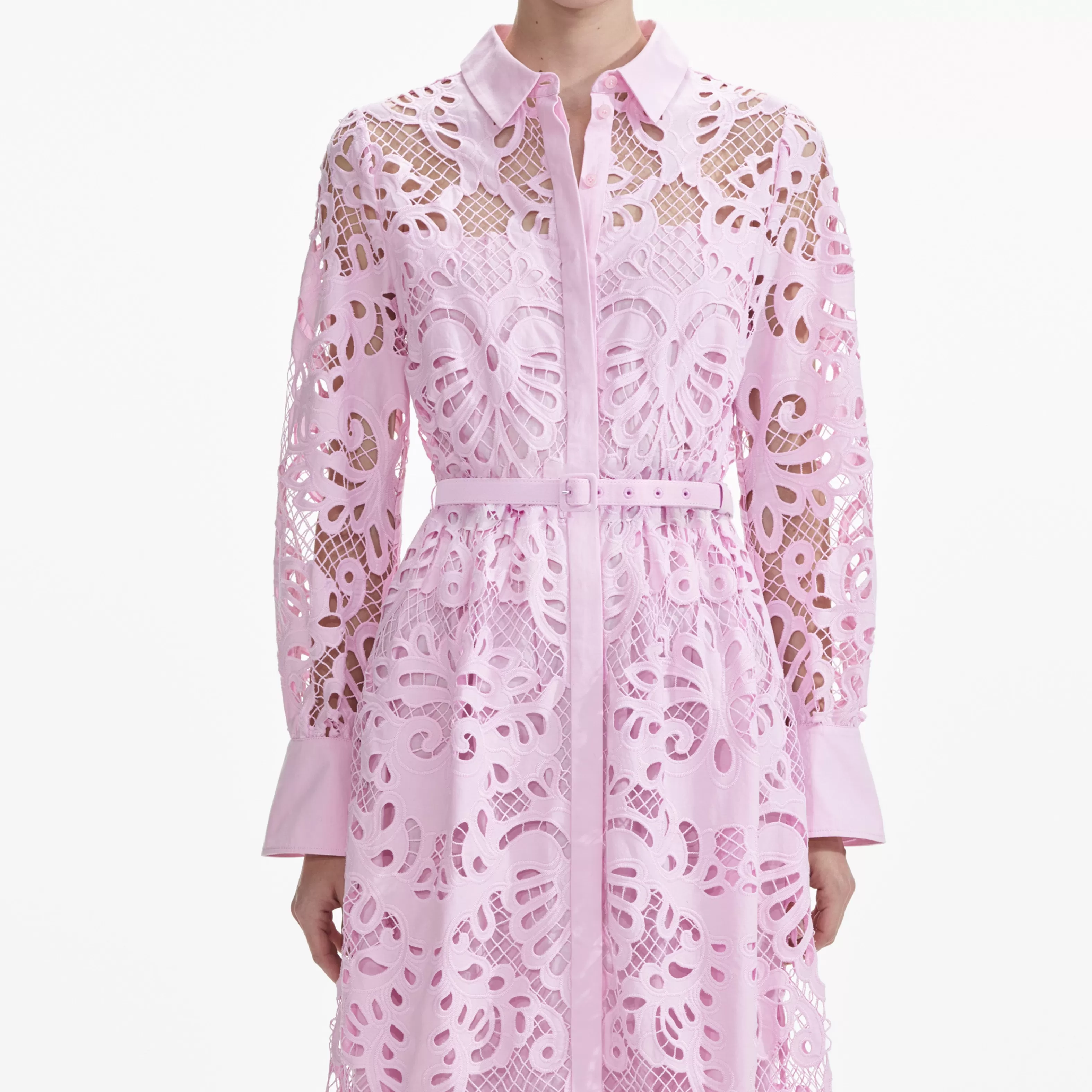 pink_cotton_lace_maxi_dress_8131.webp Sale Cotton Lace Maxi Dress Dresses | Bridesmaid