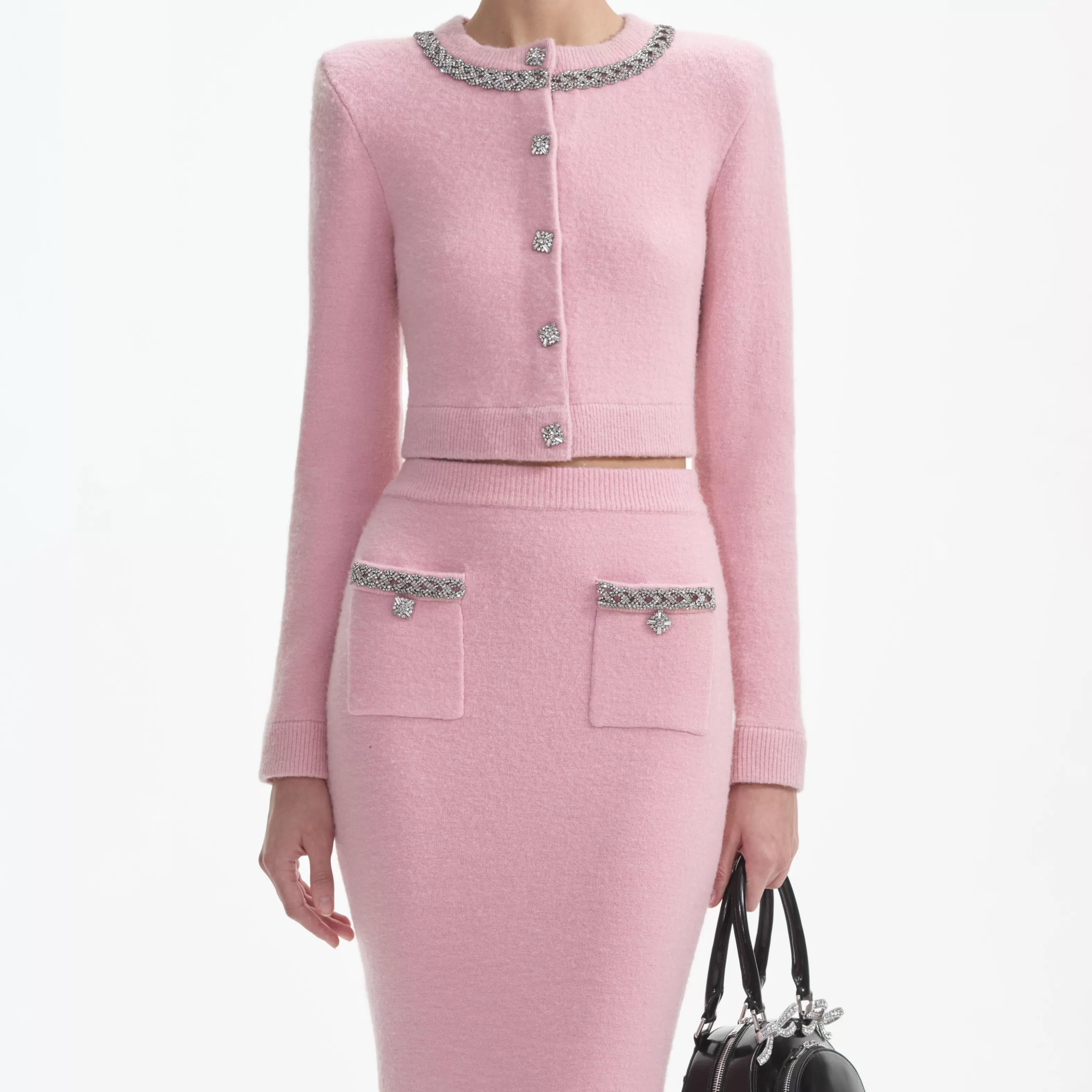pink_embellished_knit_midi_skirt_9092.webp Discount Embellished Knit Midi Skirt Knitwear | Co-ords