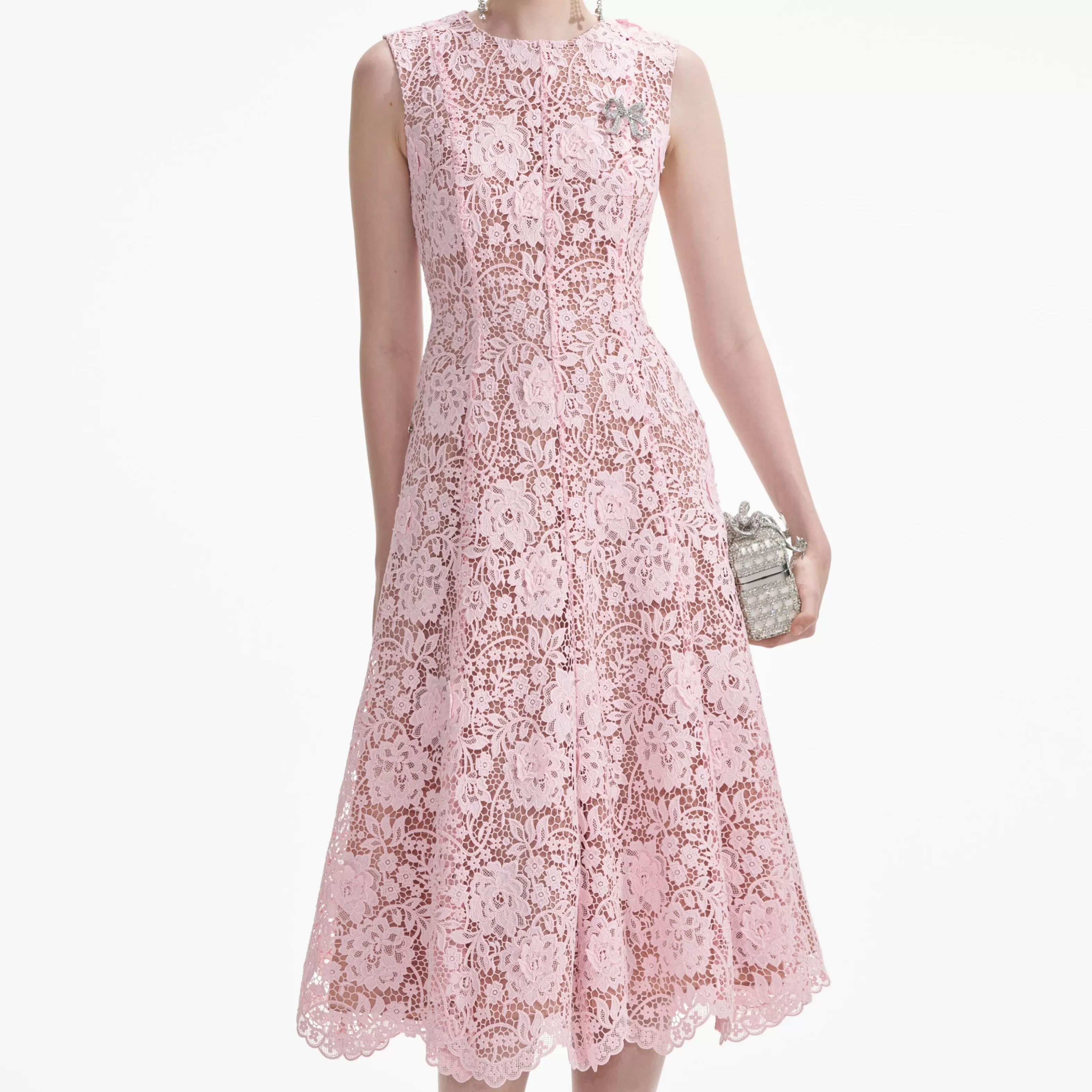 pink_flower_lace_midi_dress_6660.webp Online Flower Lace Midi Dress Dresses | Exclusives