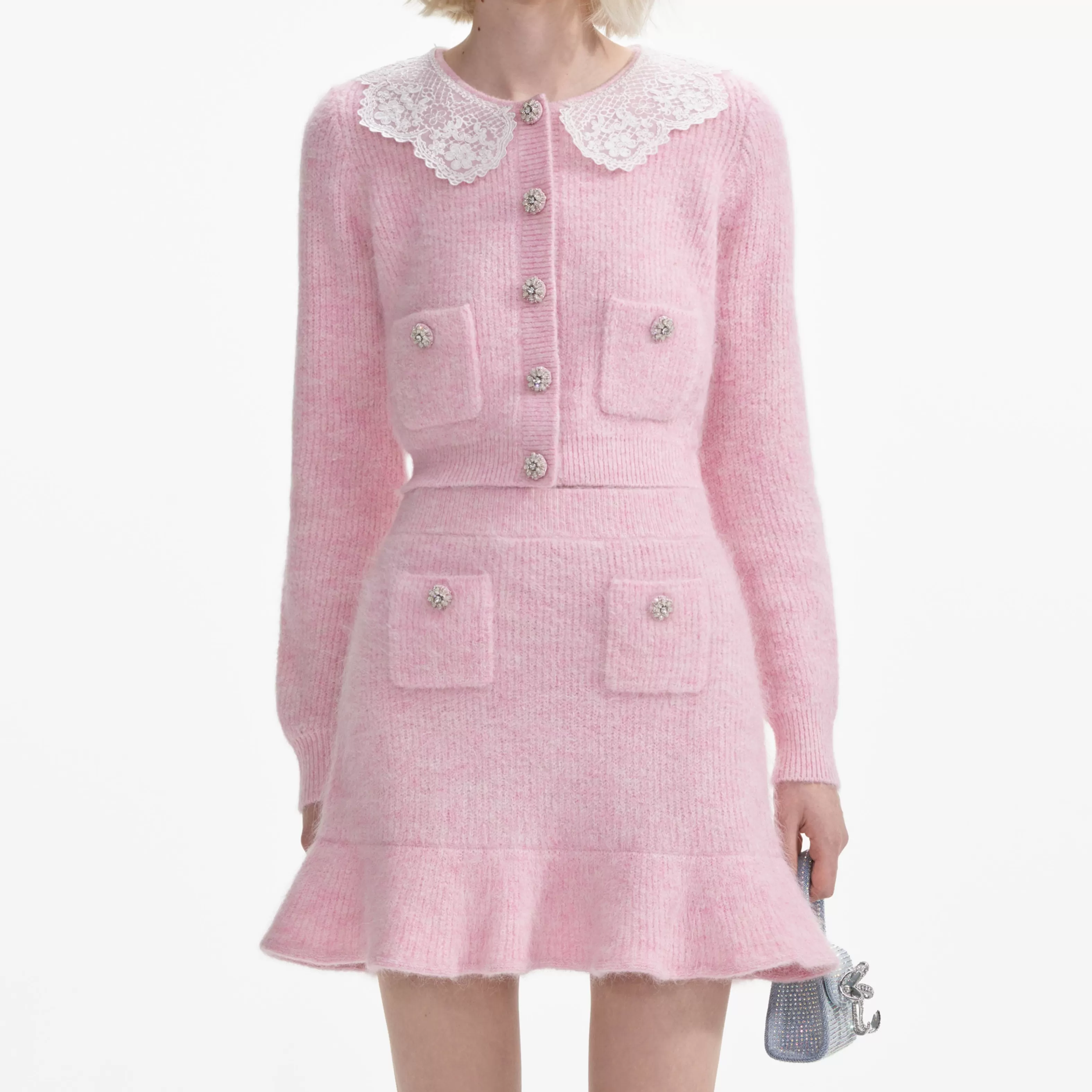 pink_fluffy_rib_knit_mini_skirt_10460.webp Online Fluffy Rib Knit Mini Skirt Bottoms