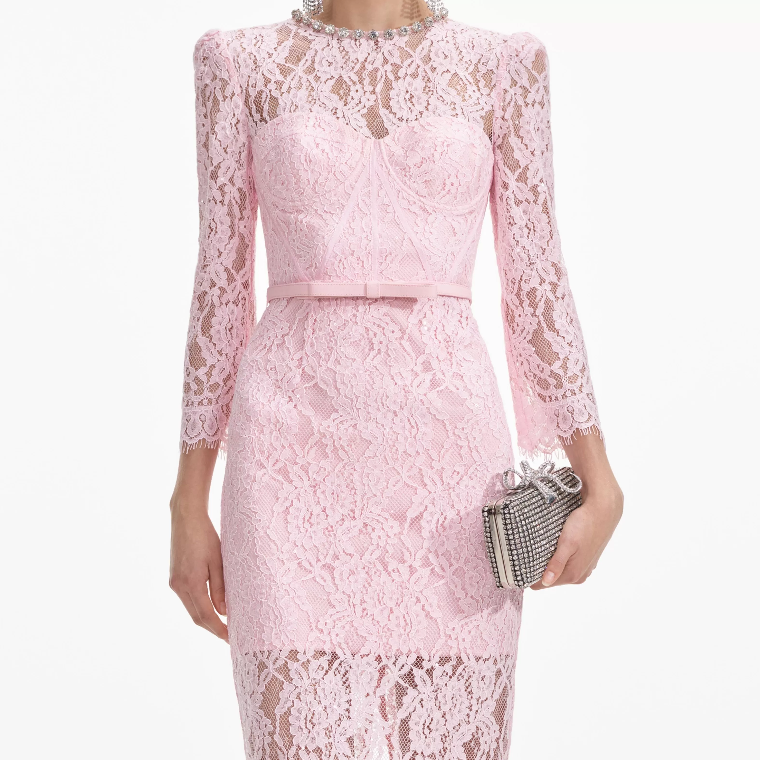 pink_lace_bustier_midi_dress_6649.webp Cheap Lace Bustier Midi Dress Dresses