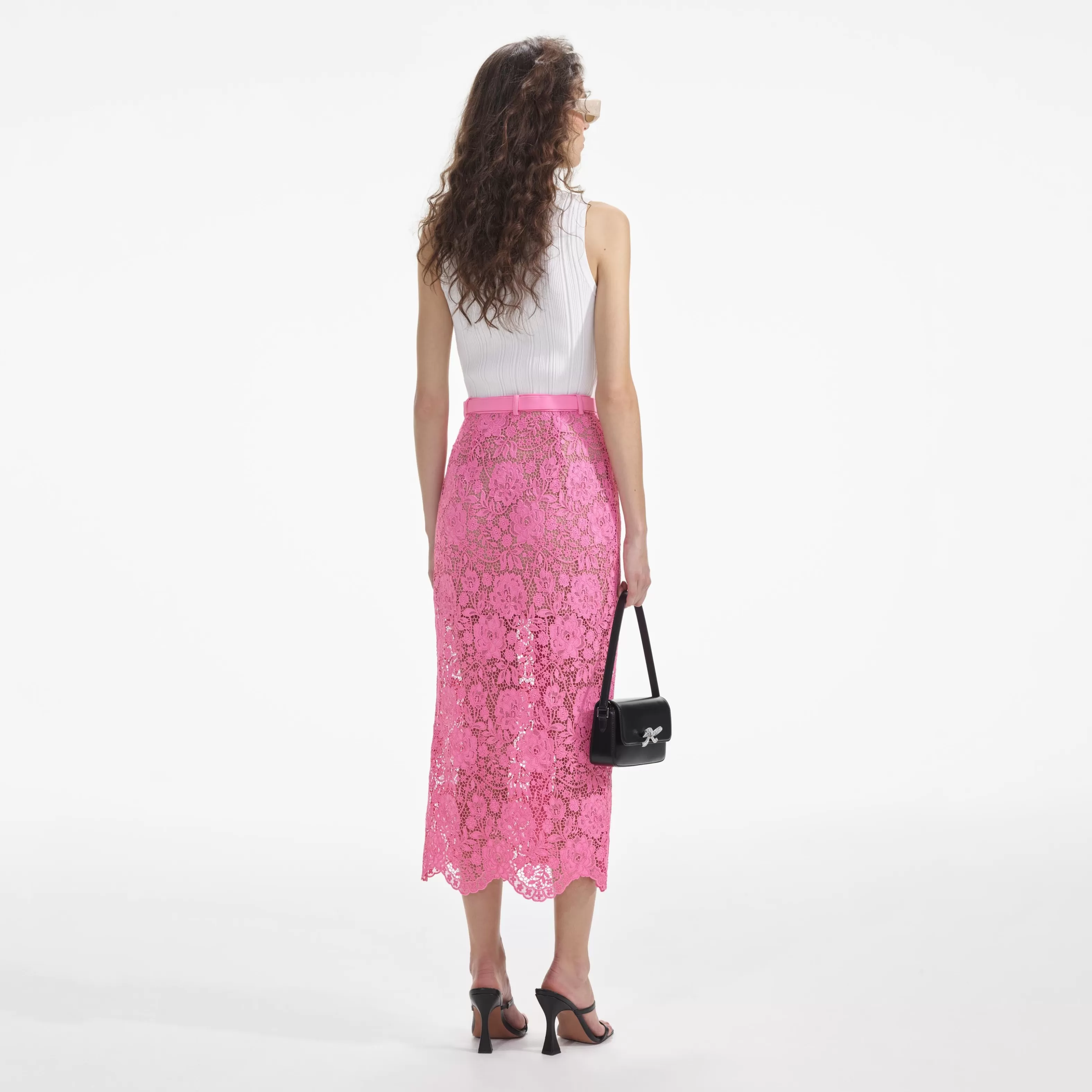 pink_lace_midi_skirt_9649.webp Outlet Lace Midi Skirt Co-ords | Bottoms