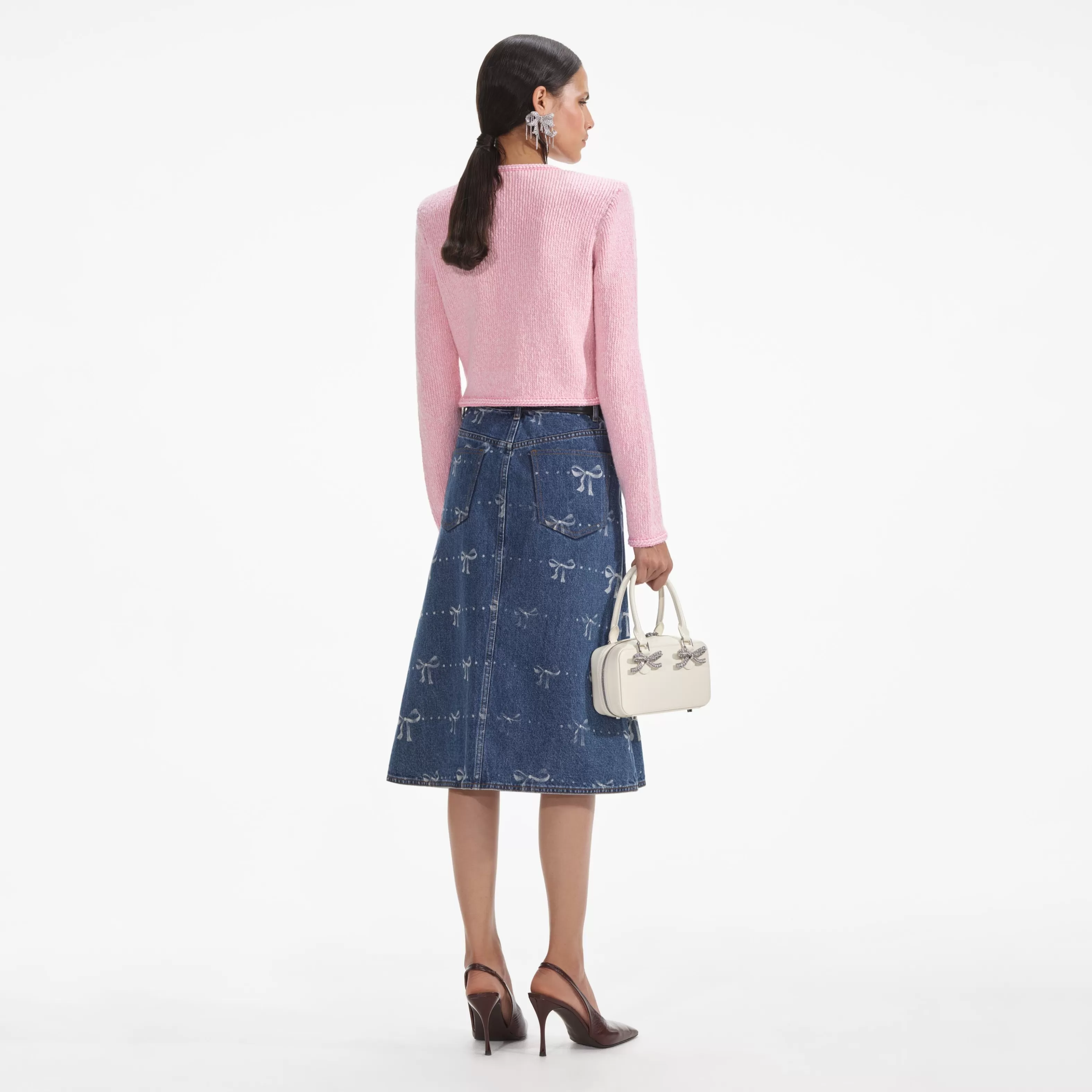 pink_melange_merino_cardigan_9152.webp Outlet Melange Merino Cardigan Knitwear | Co-ords