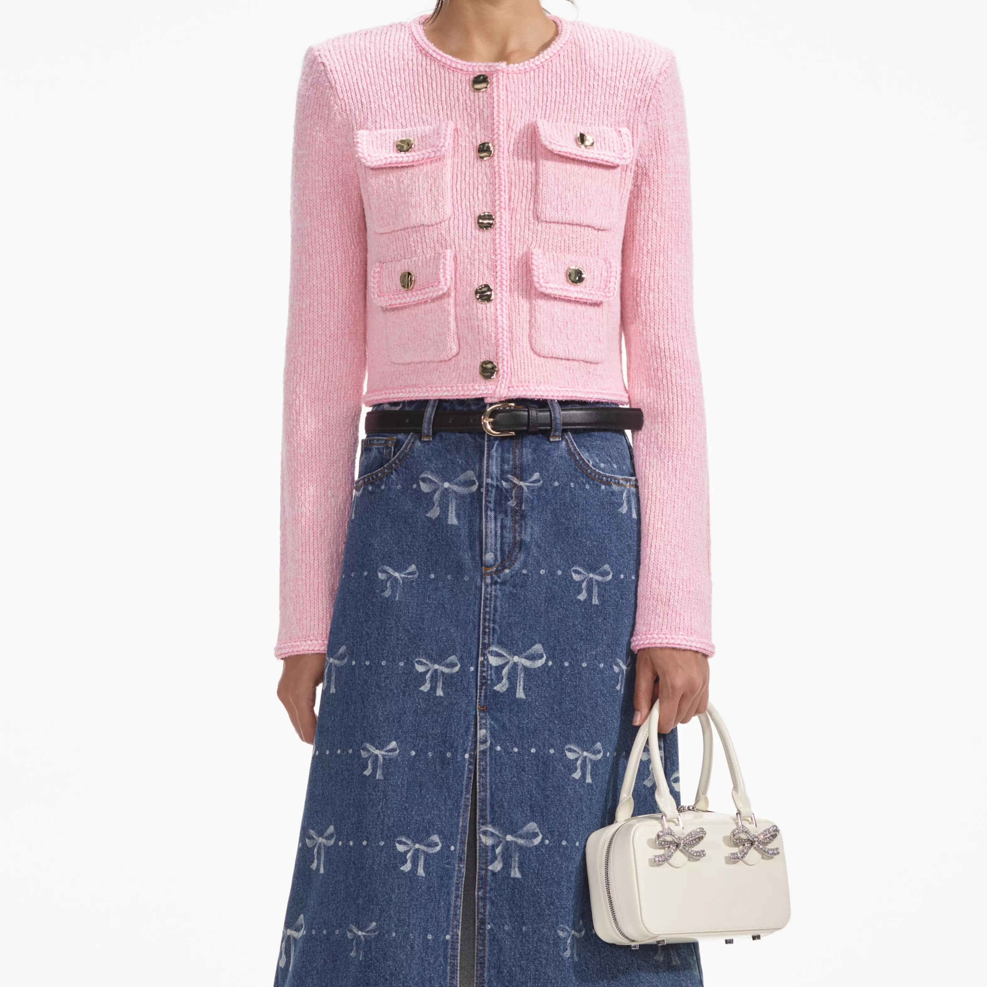 pink_melange_merino_cardigan_9153.webp Outlet Melange Merino Cardigan Knitwear | Co-ords