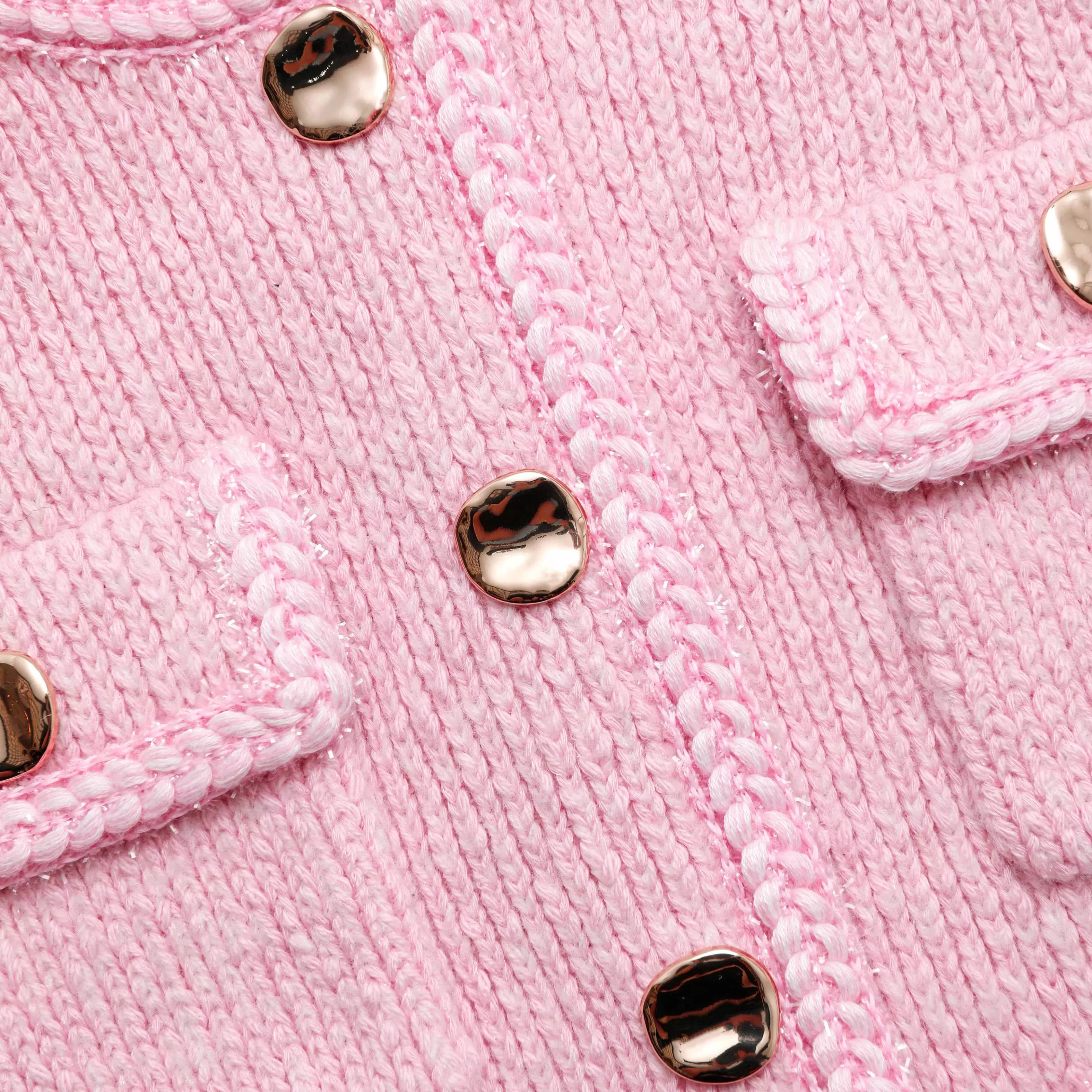 pink_melange_merino_cardigan_9156.webp Outlet Melange Merino Cardigan Knitwear | Co-ords