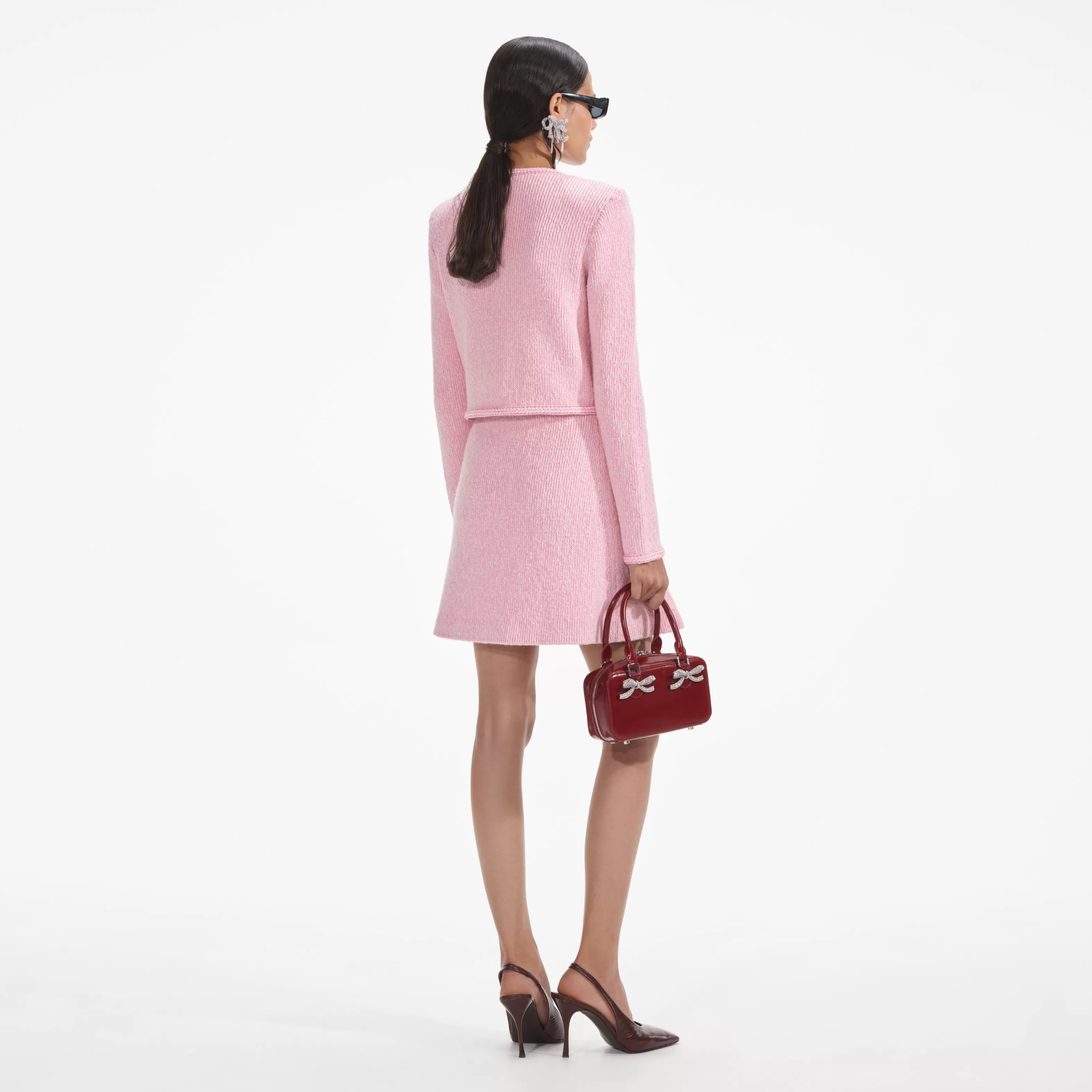 pink_melange_merino_knit_skirt_9129.webp Flash Sale Melange Merino Knit Skirt Knitwear | Co-ords