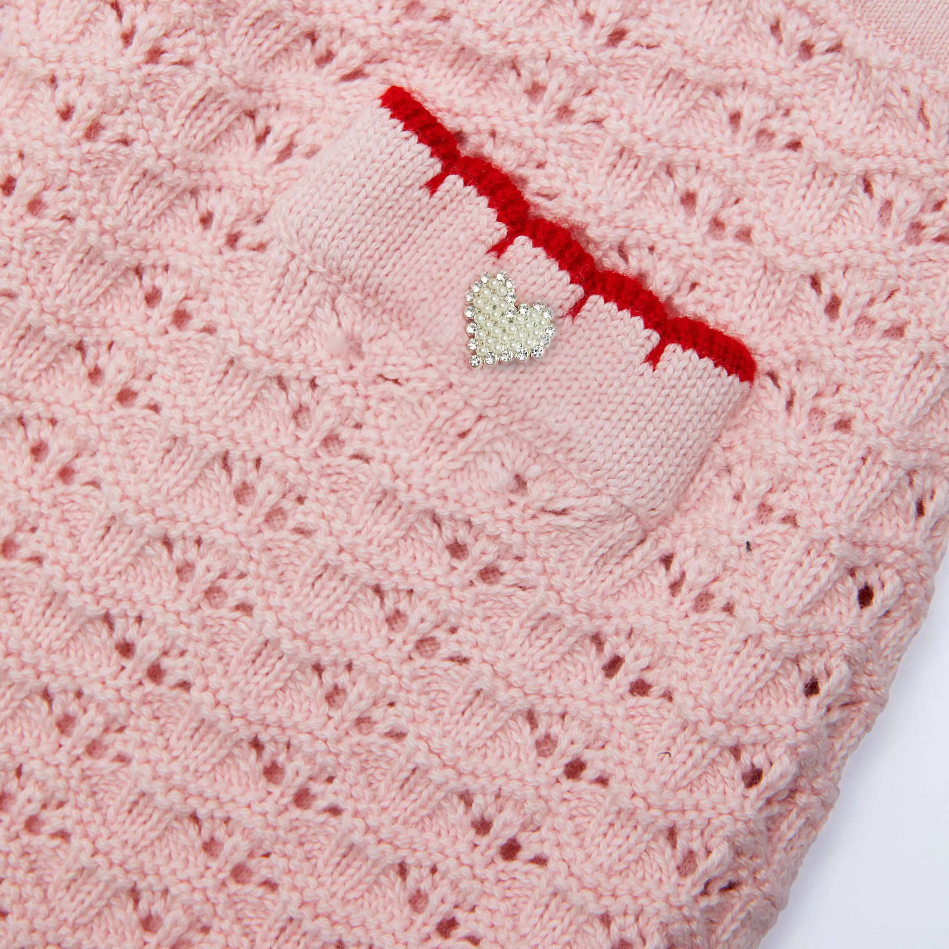 pink_textured_knit_heart_detail_skirt_11791.webp Clearance Textured Knit Heart Detail Skirt Kids Kids