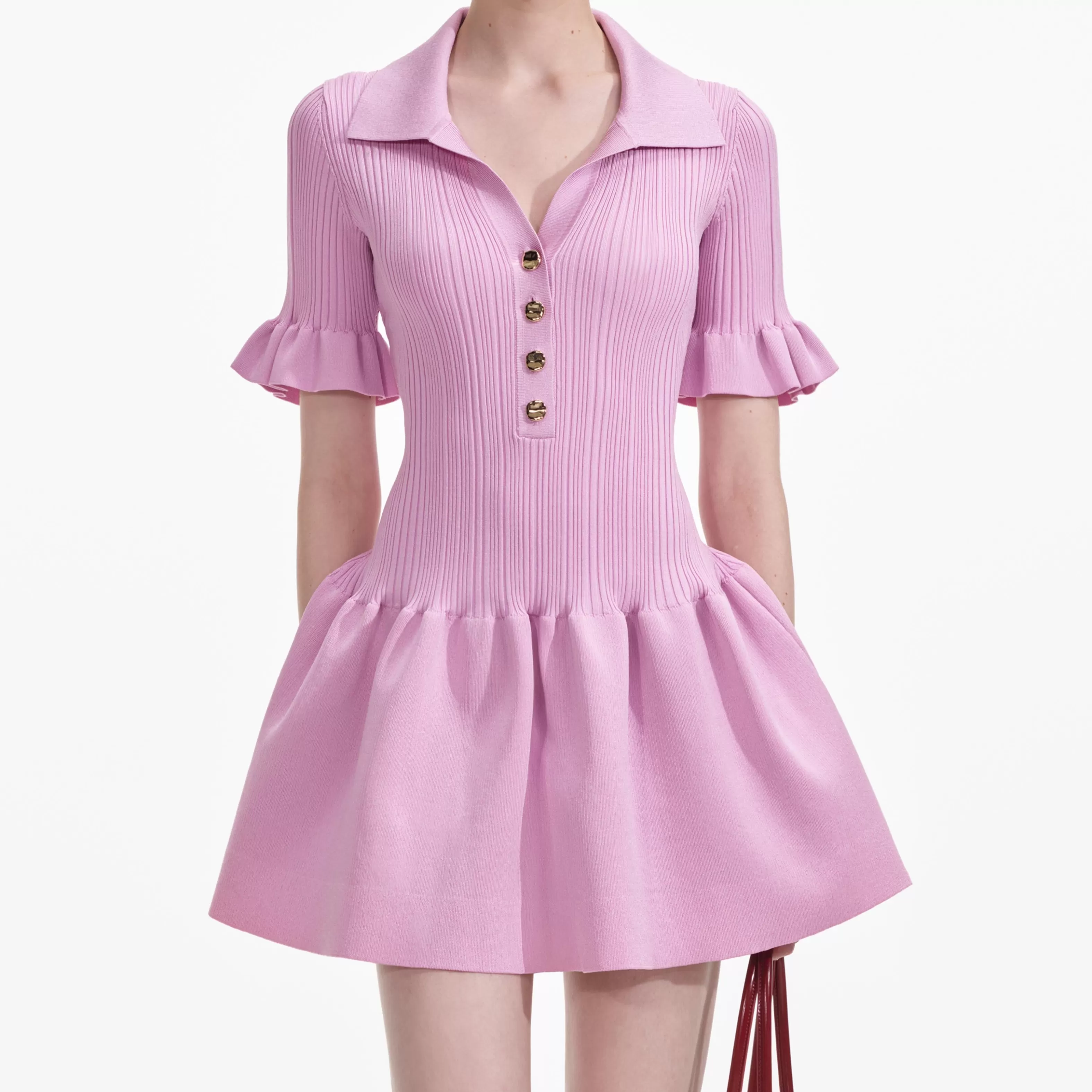 pink_viscose_rib_mini_dress_6687.webp Outlet Viscose Rib Mini Dress Dresses
