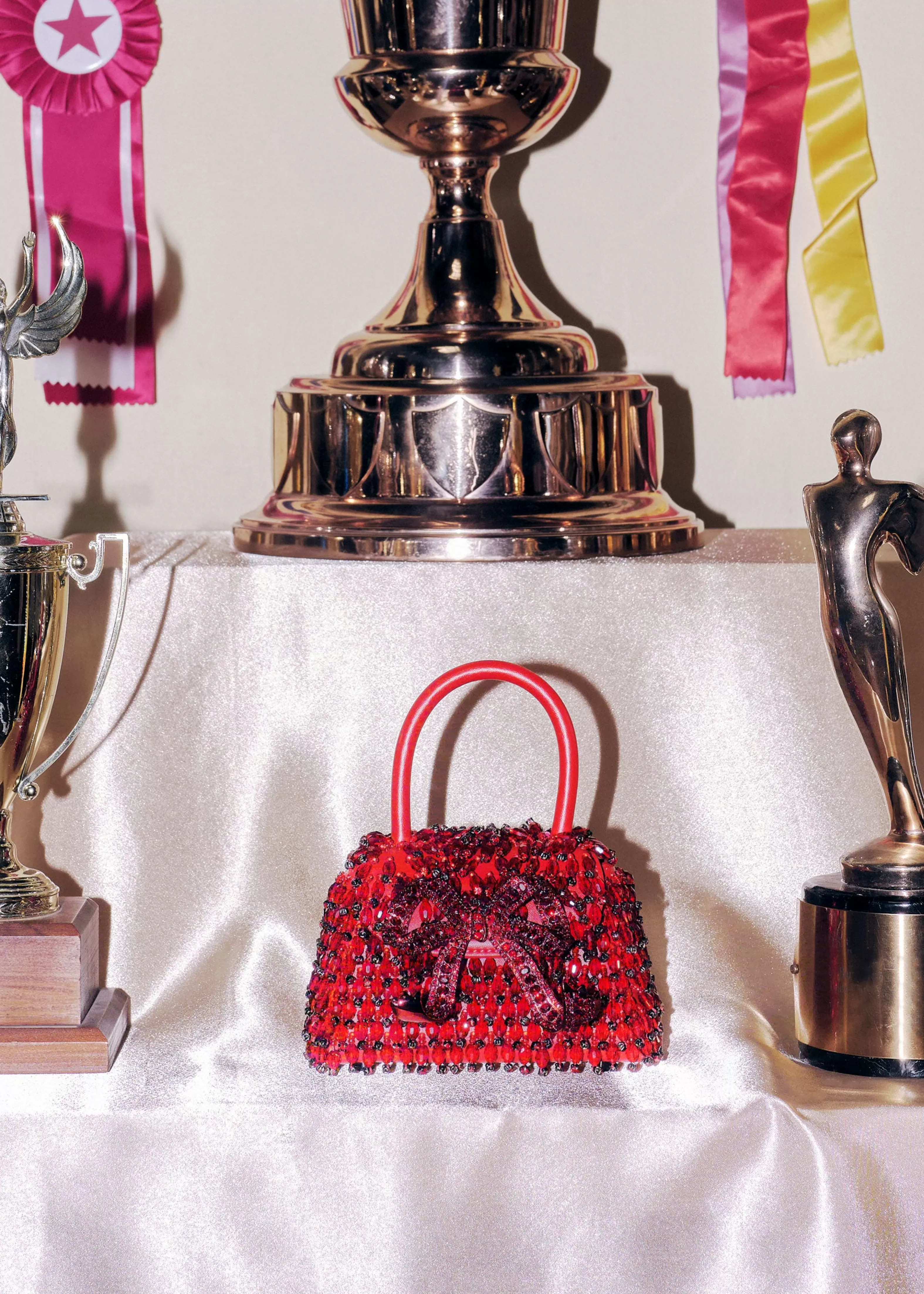 red_embellished_micro_bow_bag_11401.webp Cheap Embellished Micro Bow Bag Handbags