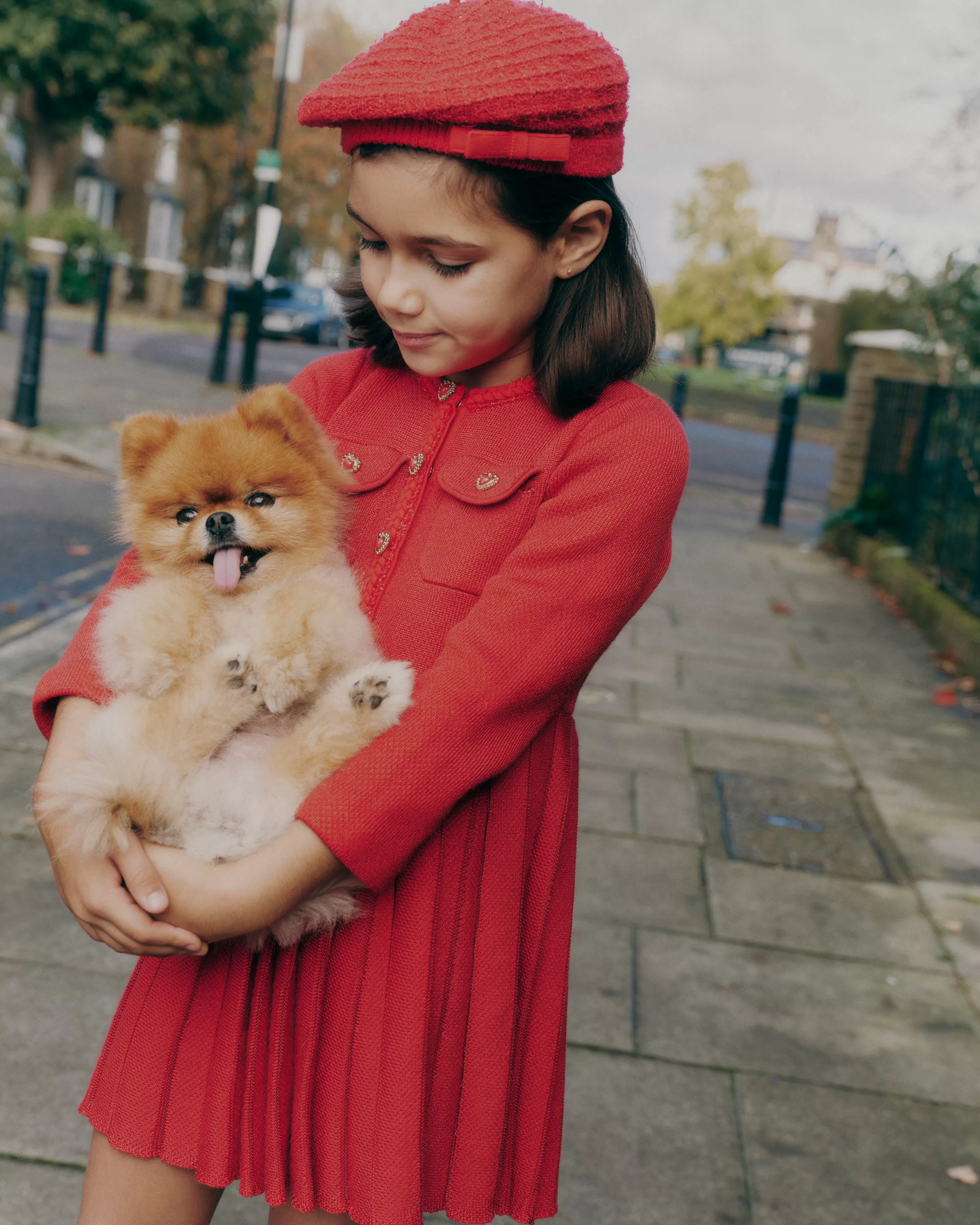 red_knit_pleated_dress_11810.webp Fashion Knit Pleated Dress Kids Kids