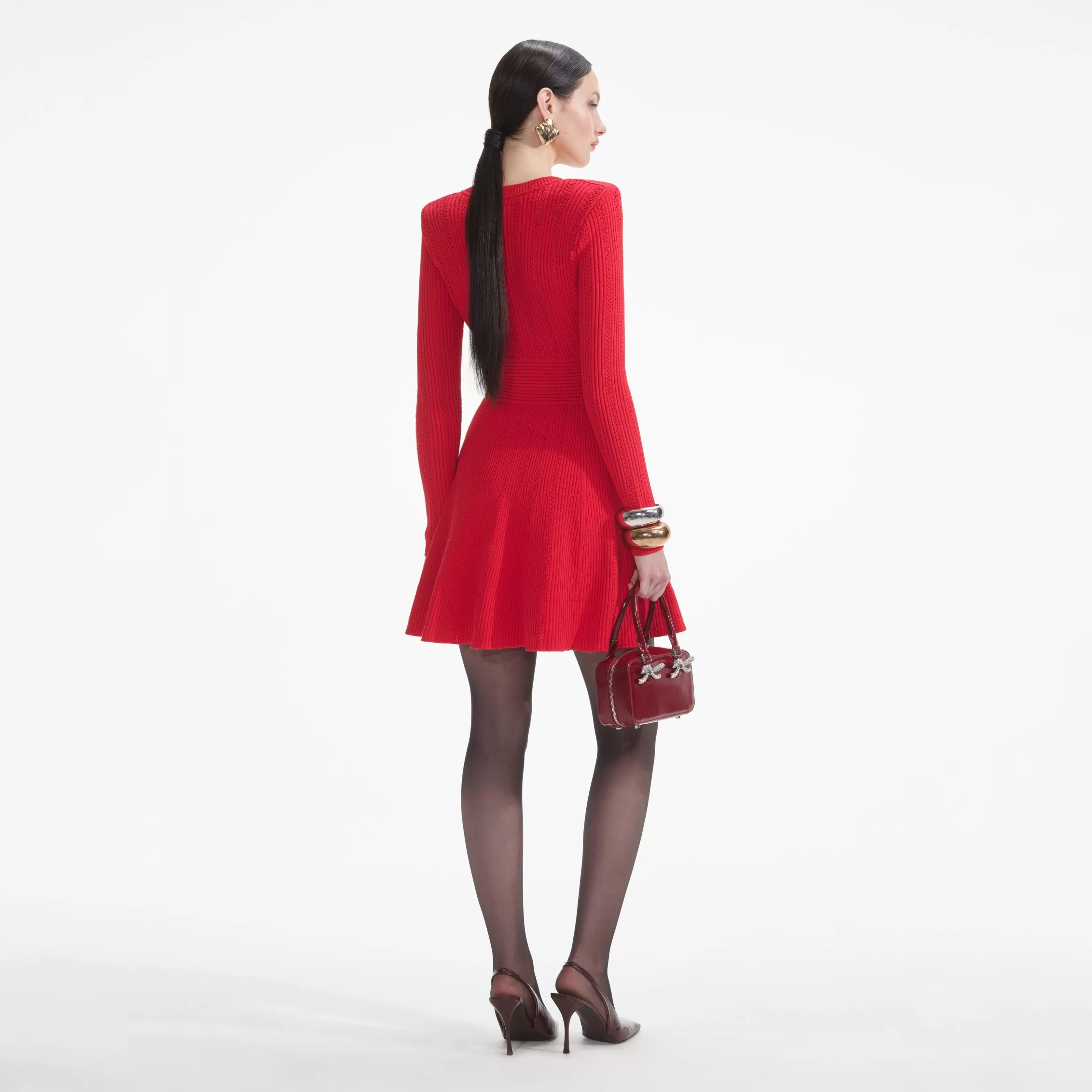 red_pointelle_knit_mini_dress_6885.webp Shop Pointelle Knit Mini Dress Dresses | Knitwear