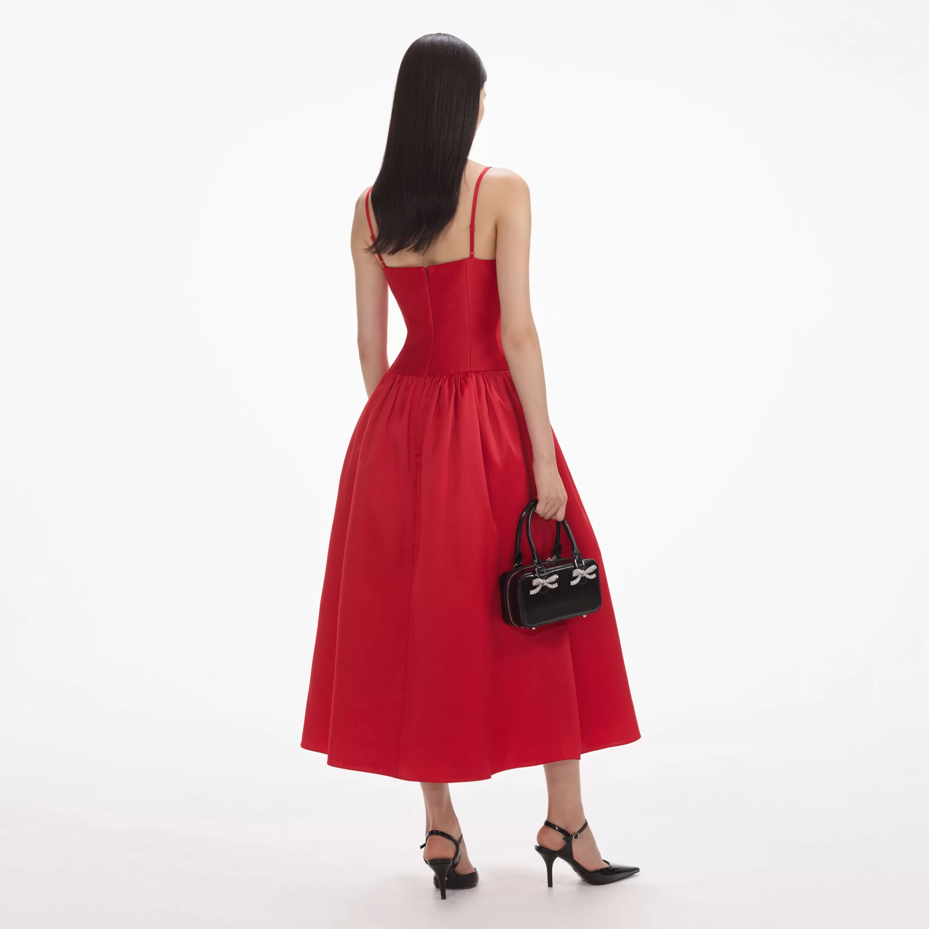 red_taffeta_midi_dress_7636.webp Best Taffeta Midi Dress Dresses
