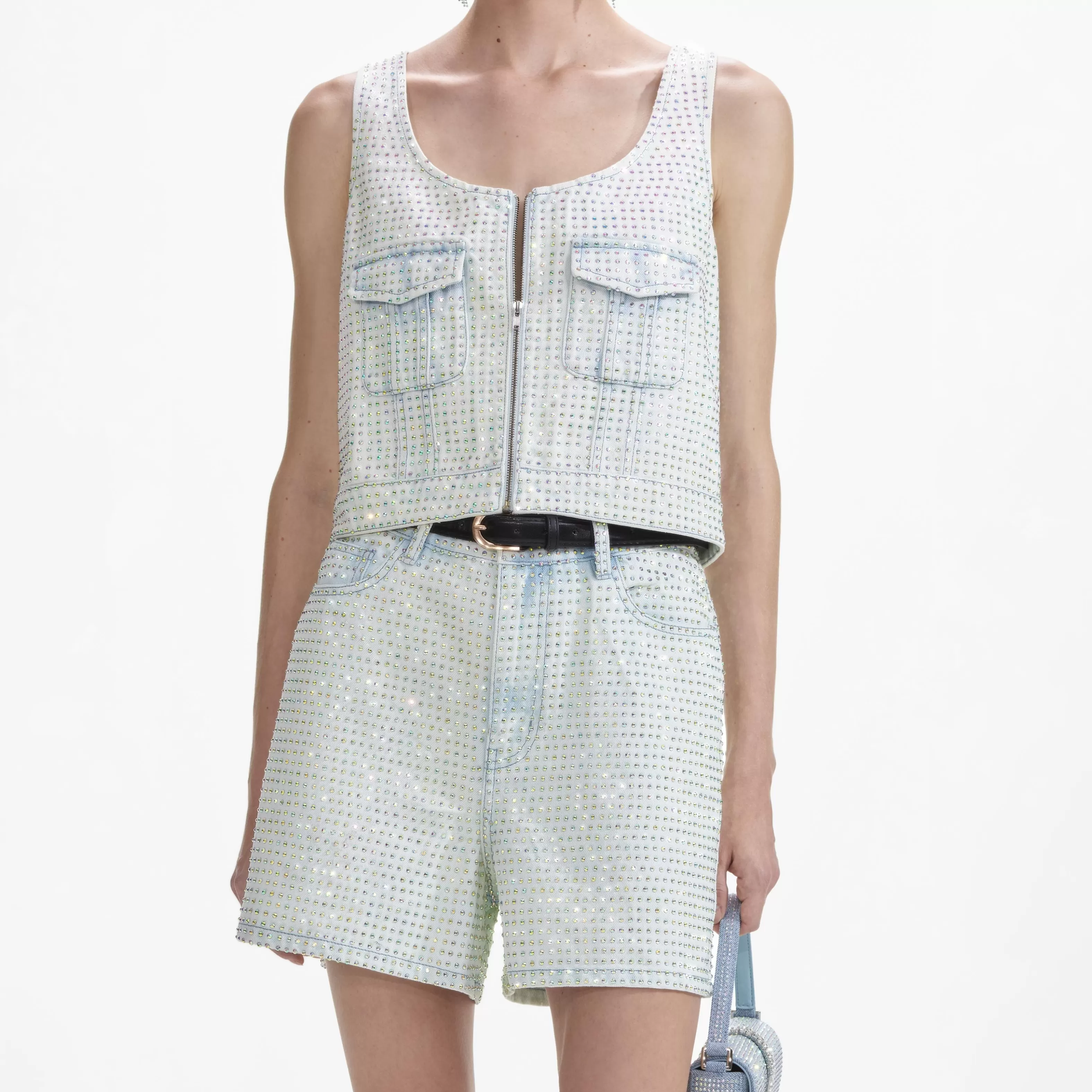 rhinestone_denim_shorts_9884.webp Cheap Denim Shorts Denim | Bottoms