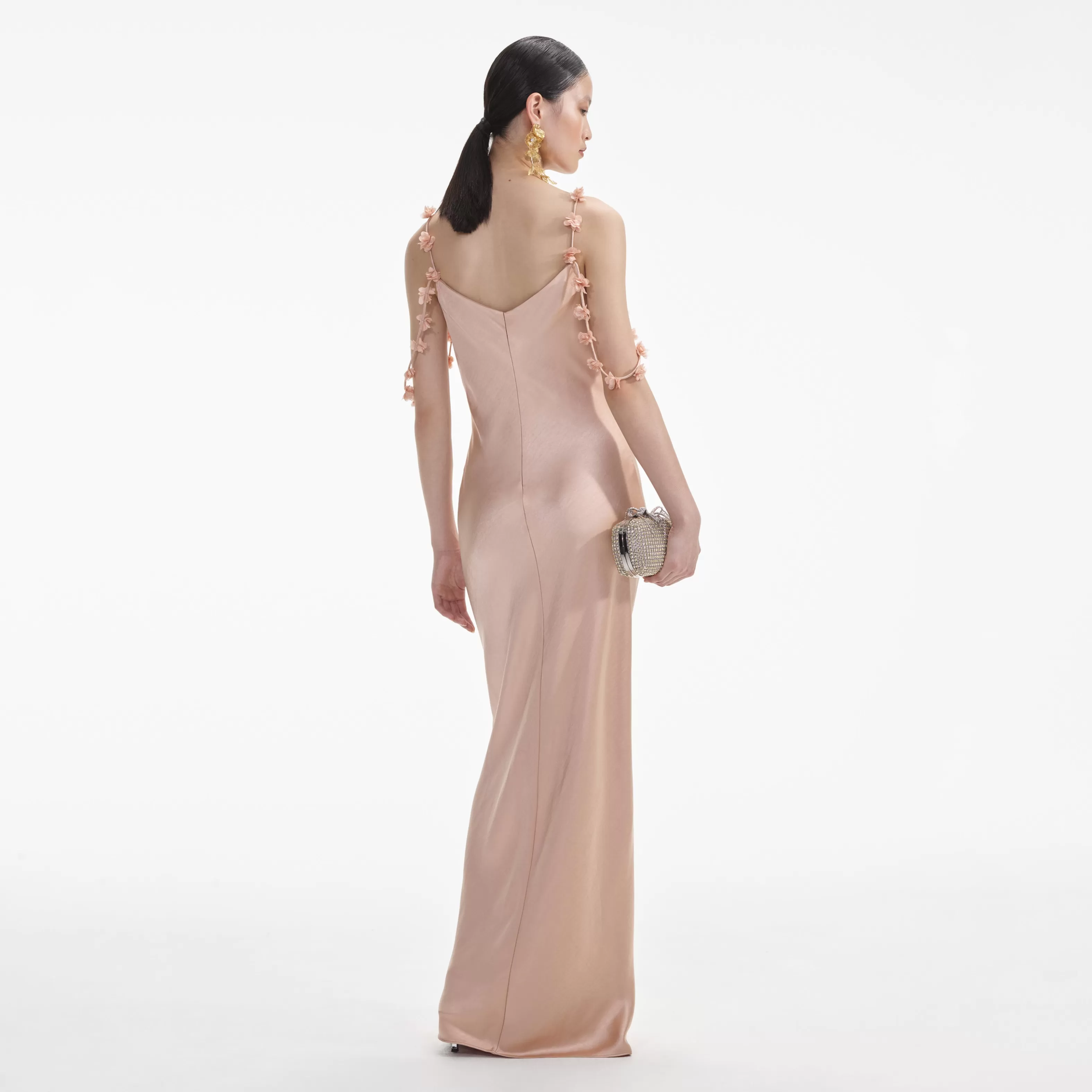 rose_gold_satin_flower_maxi_dress_7269.webp Store Gold Satin Flower Maxi Dress Dresses | Exclusives