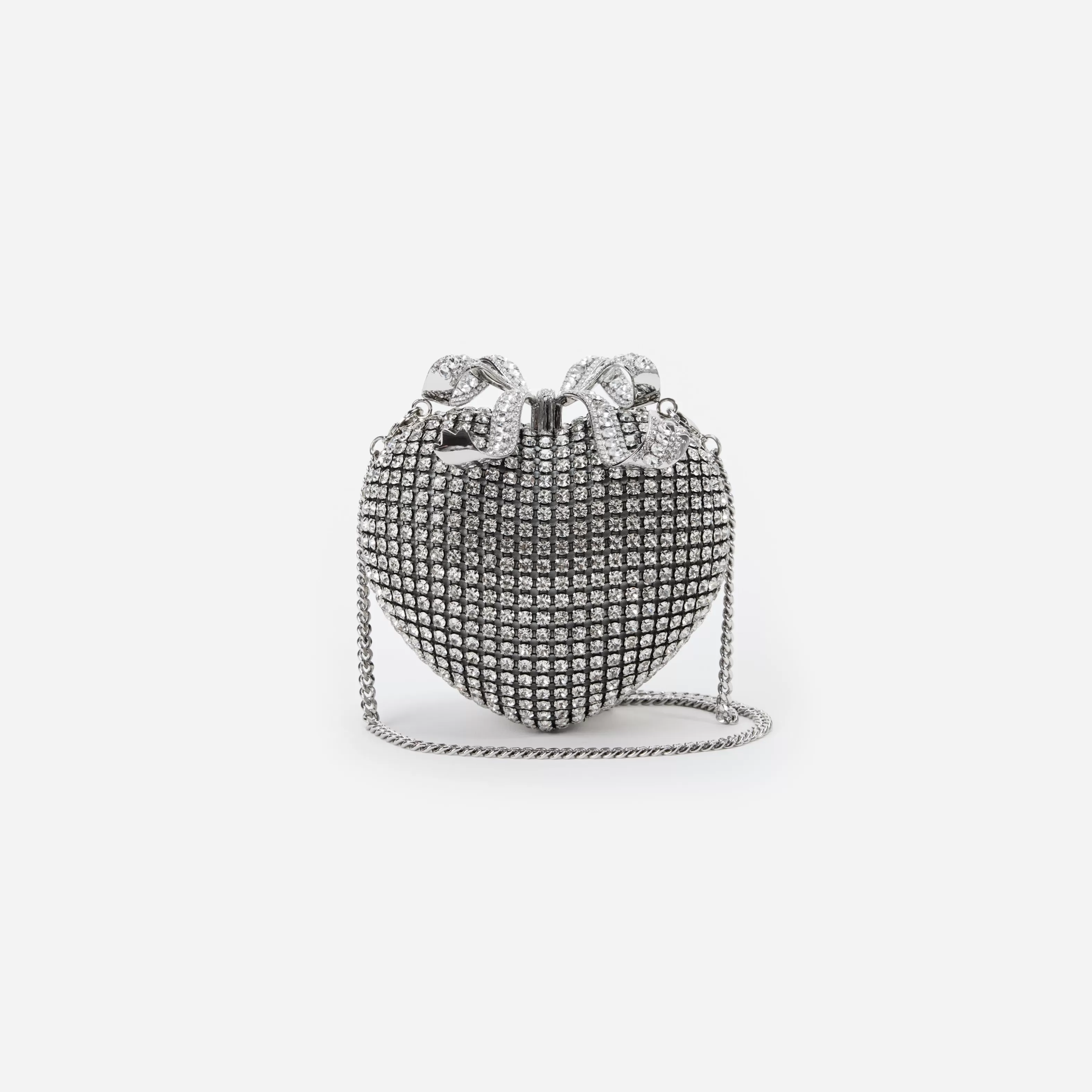 silver_crystal_heart_clutch_11267.webp Fashion Crystal Heart Clutch Handbags