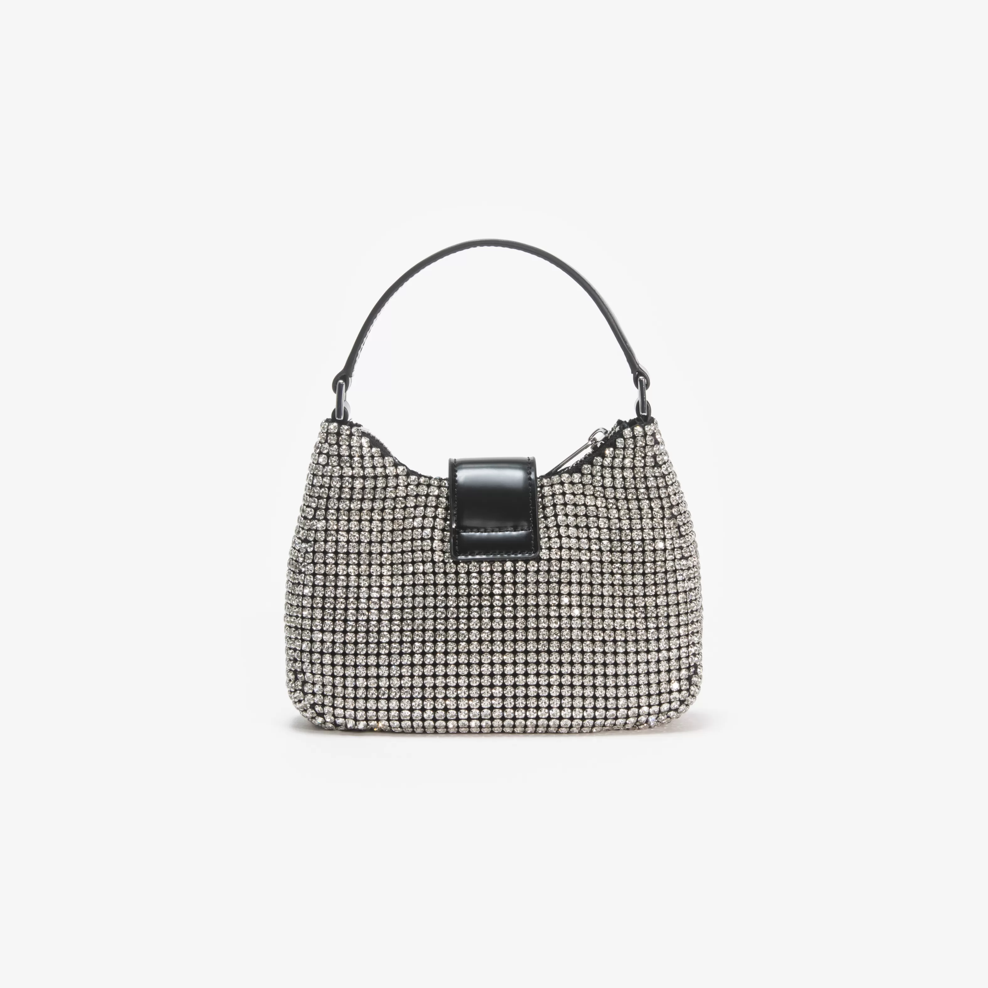 silver_diamante_crescent_bow_bag_11515.webp Cheap Diamante Crescent Bow Bag Handbags