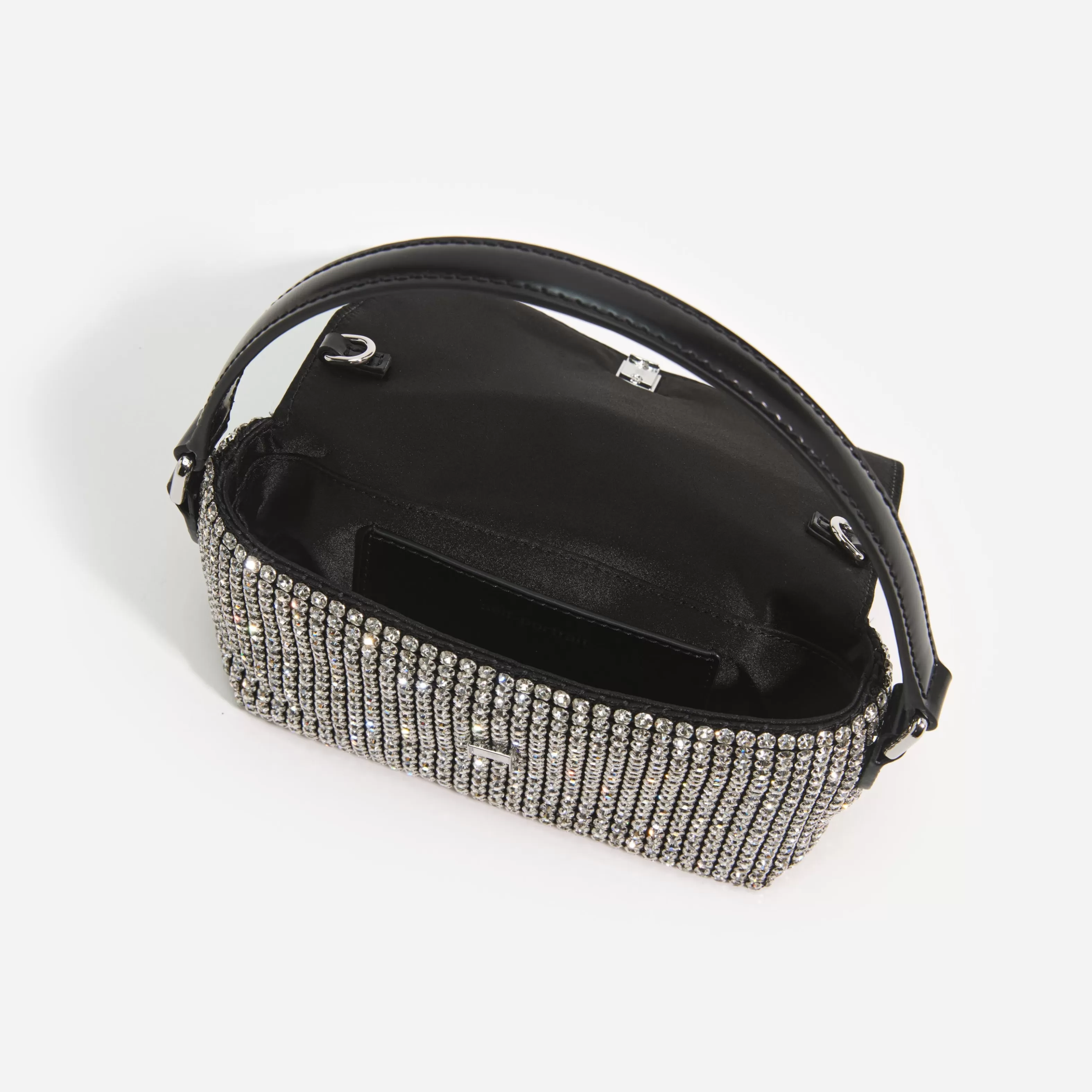 silver_rhinestone_chainmail_micro_bag_11434.webp Flash Sale Rhinestone Chainmail Micro Bag Handbags