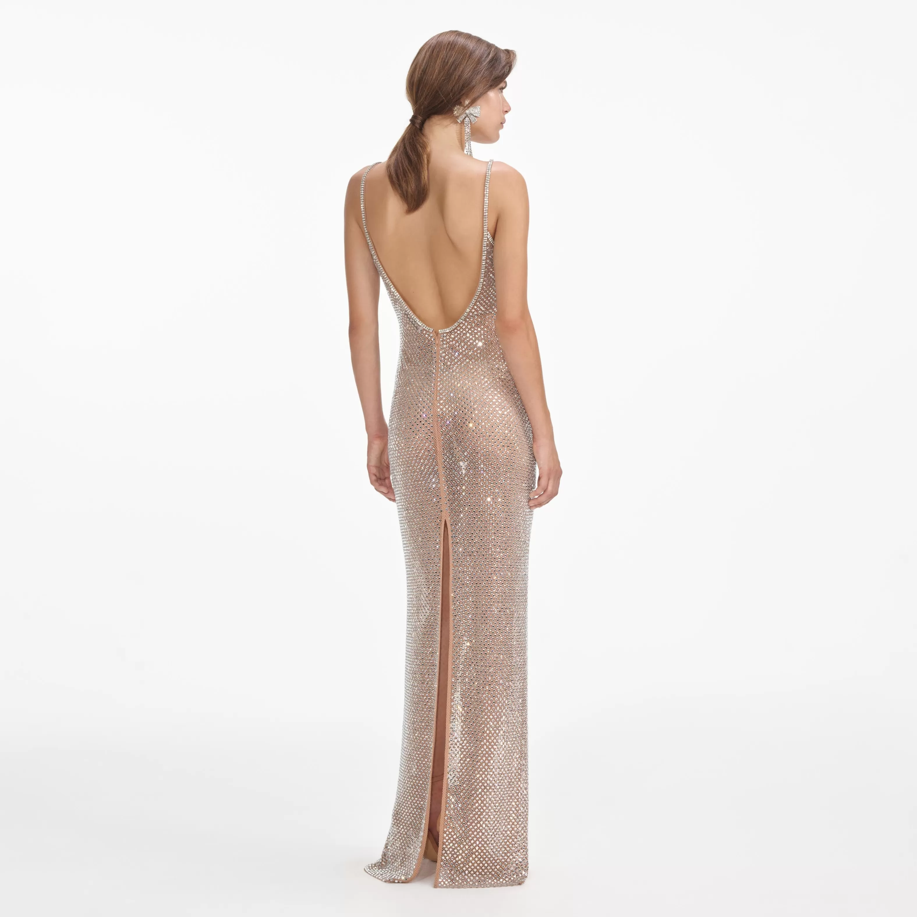 silver_rhinestone_fishnet_maxi_dress_6807.webp Best Sale Rhinestone Fishnet Maxi Dress Dresses | Exclusives