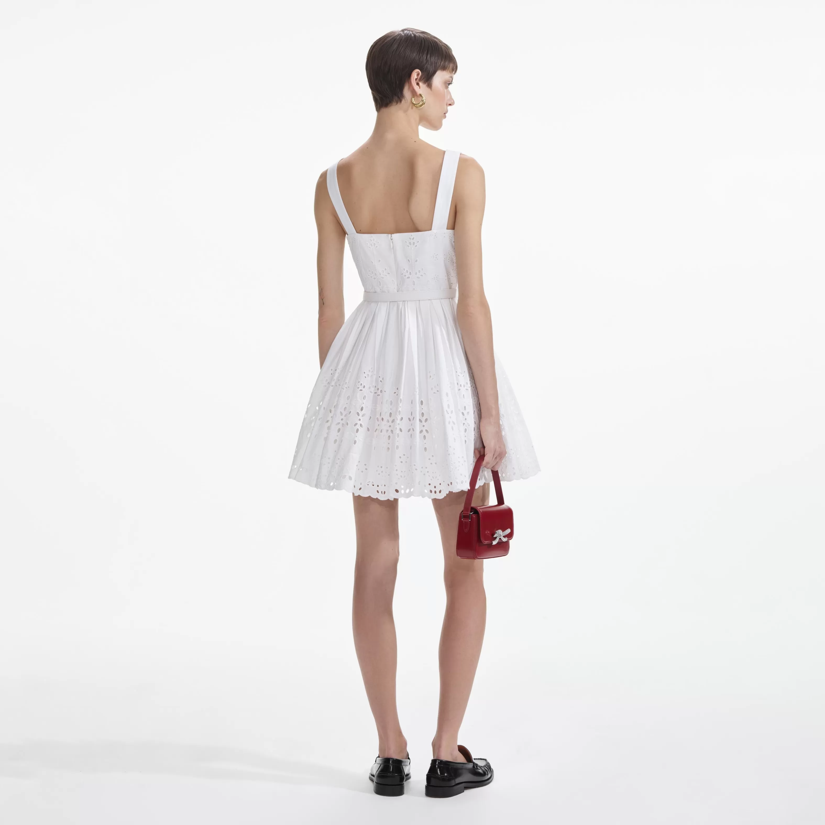 white_cotton_broderie_mini_dress_7794.webp Fashion Cotton Broderie Mini Dress Dresses