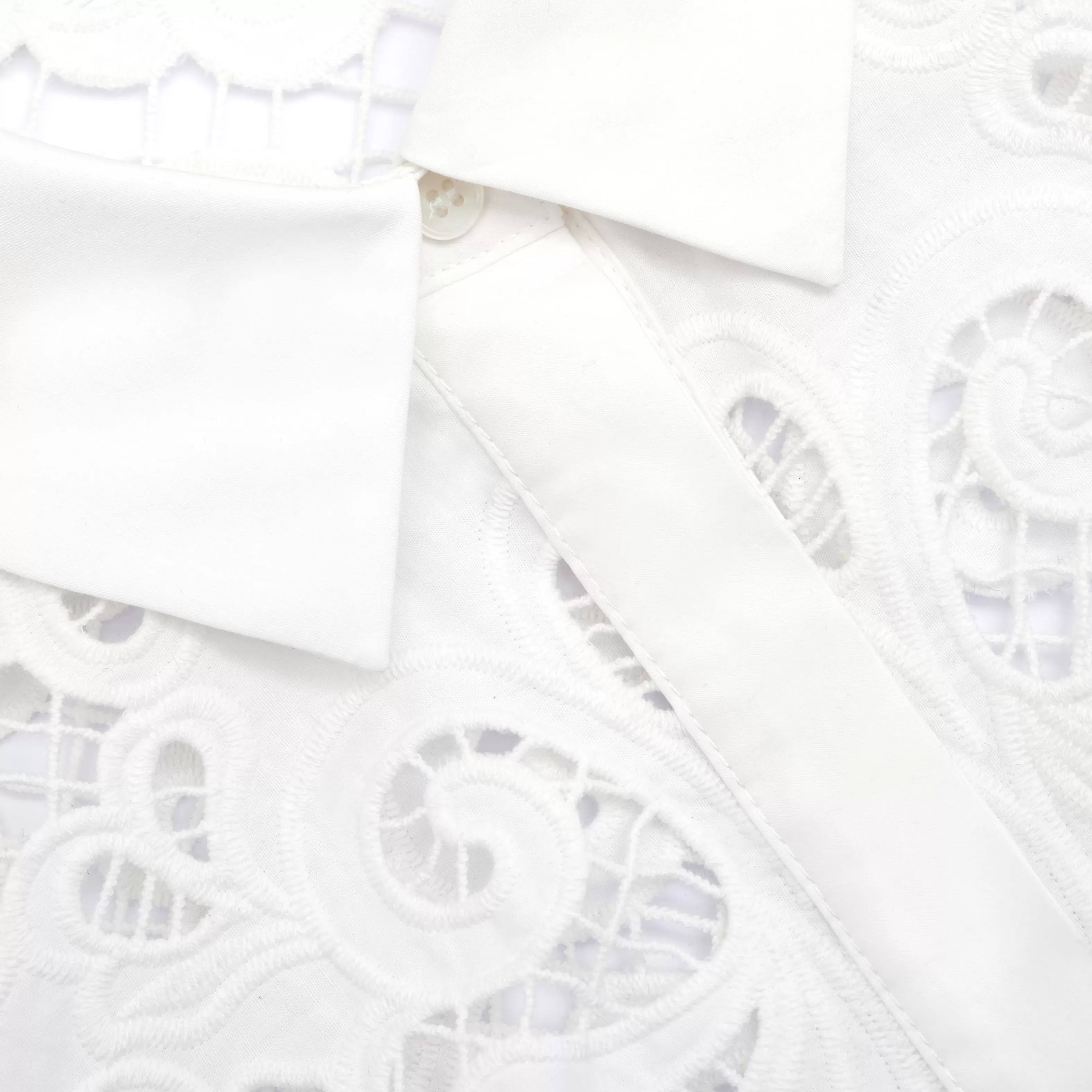 white_cotton_lace_mini_shirt_dress_8261.webp Store Cotton Lace Mini Shirt Dress Dresses