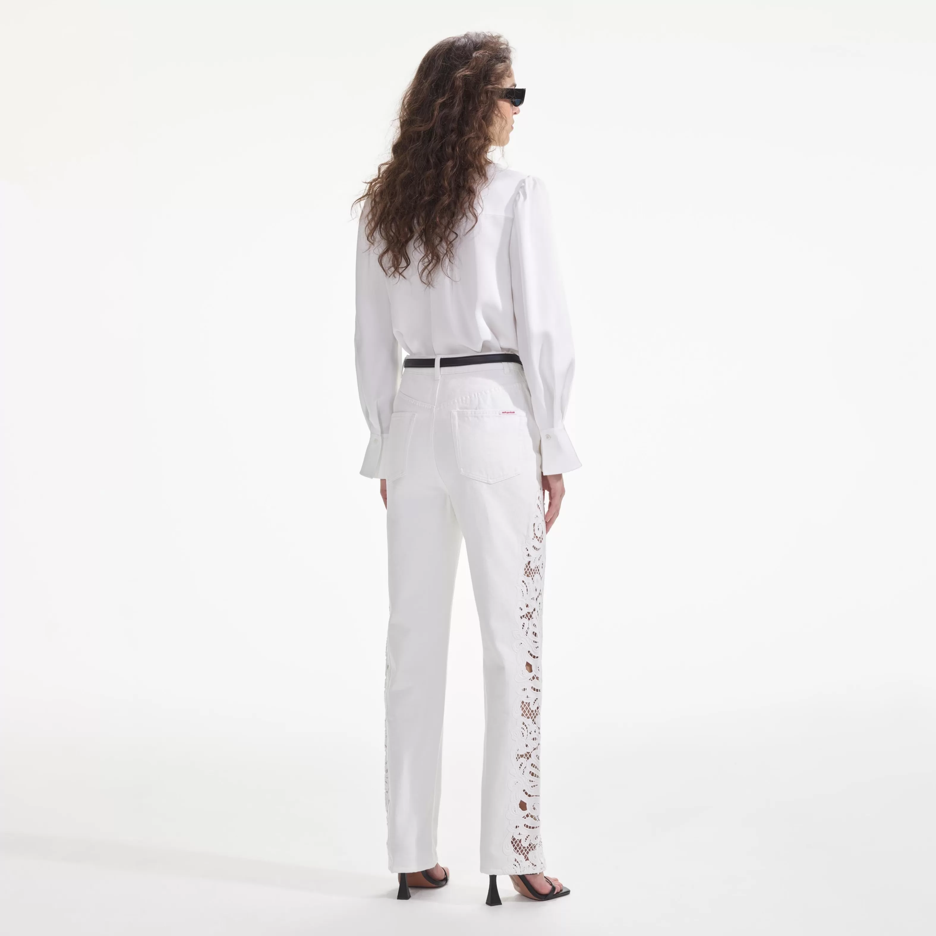 white_satin_embellished_bib_blouse_10317.webp Flash Sale Satin Embellished Bib Blouse Tops